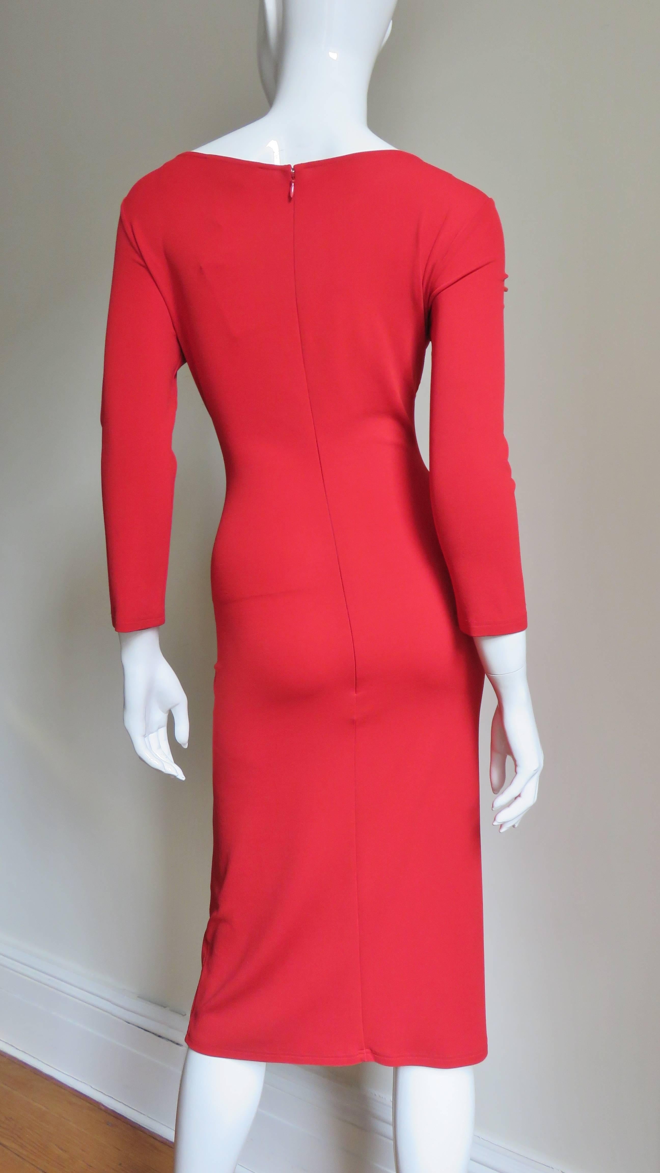 Wickel-Bodycon-Kleid von Celine im Angebot 3