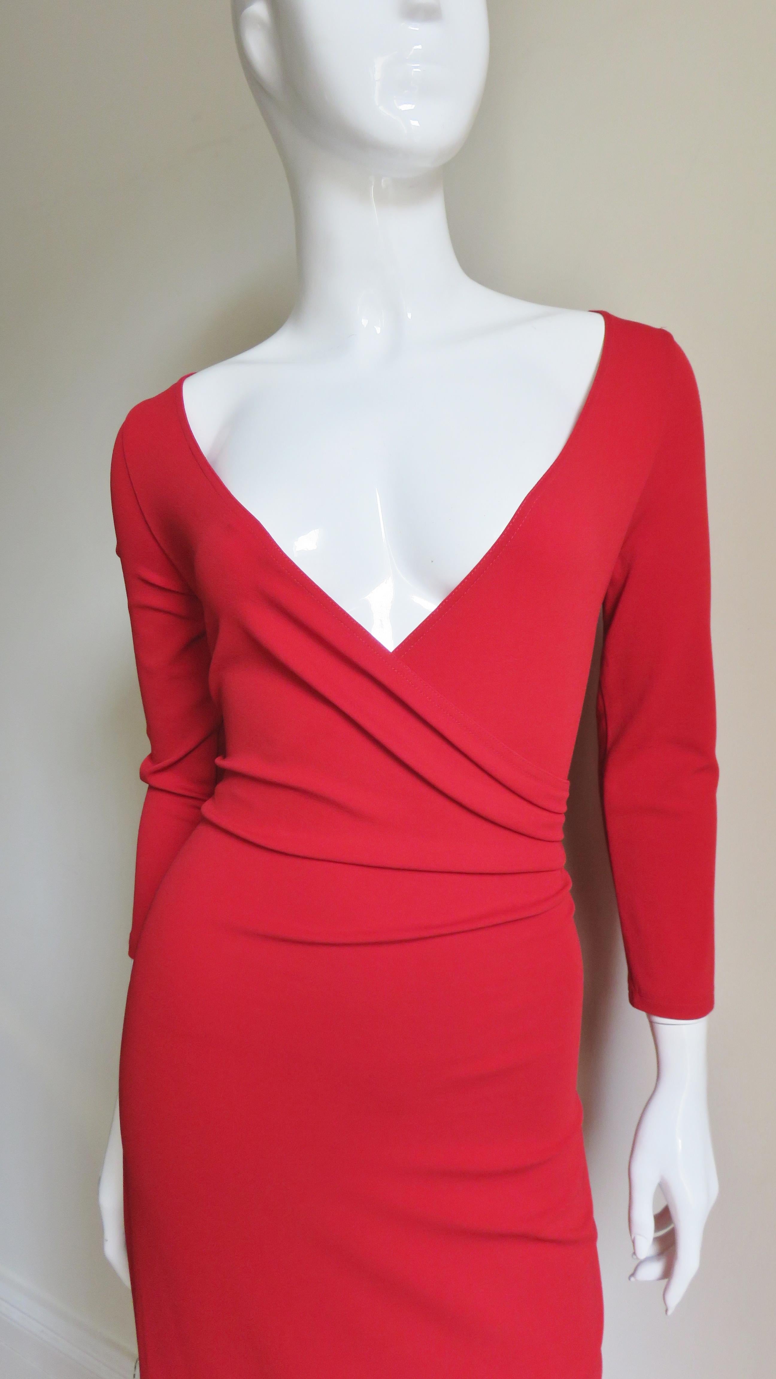 Wickel-Bodycon-Kleid von Celine im Zustand „Gut“ im Angebot in Water Mill, NY