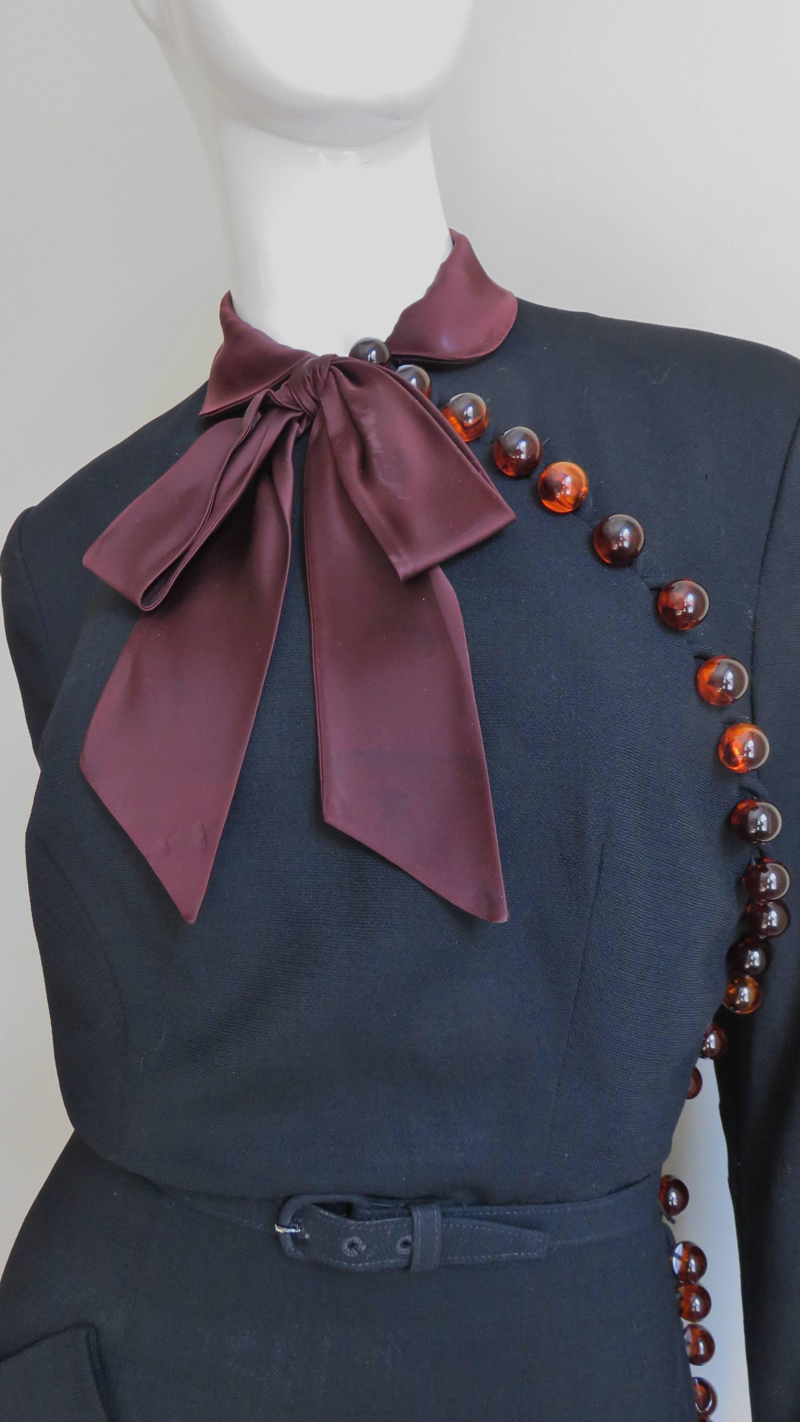 1950s Eisenberg Originals Dress with Button Side 2