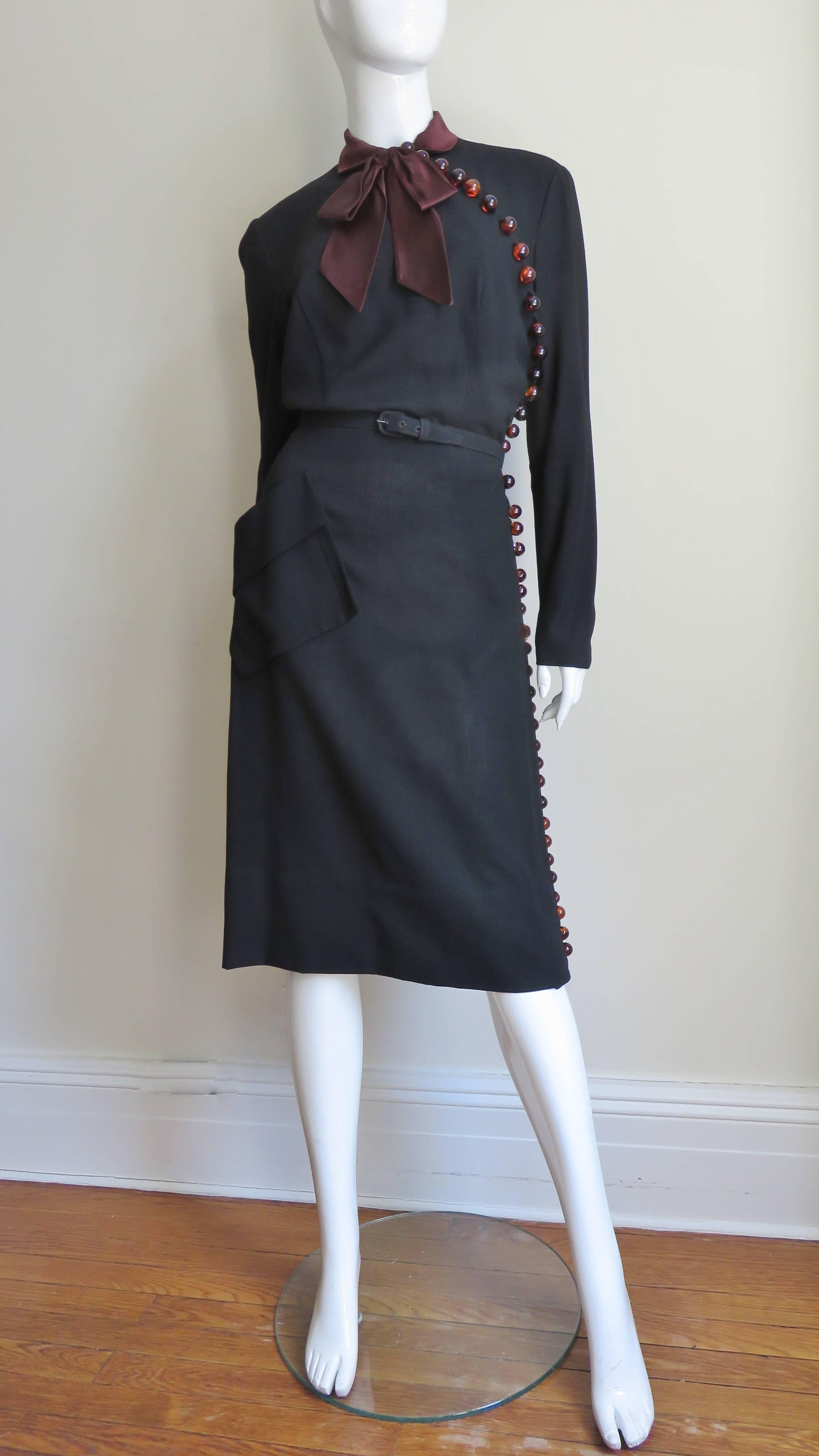 1950s Eisenberg Originals Dress with Button Side 6