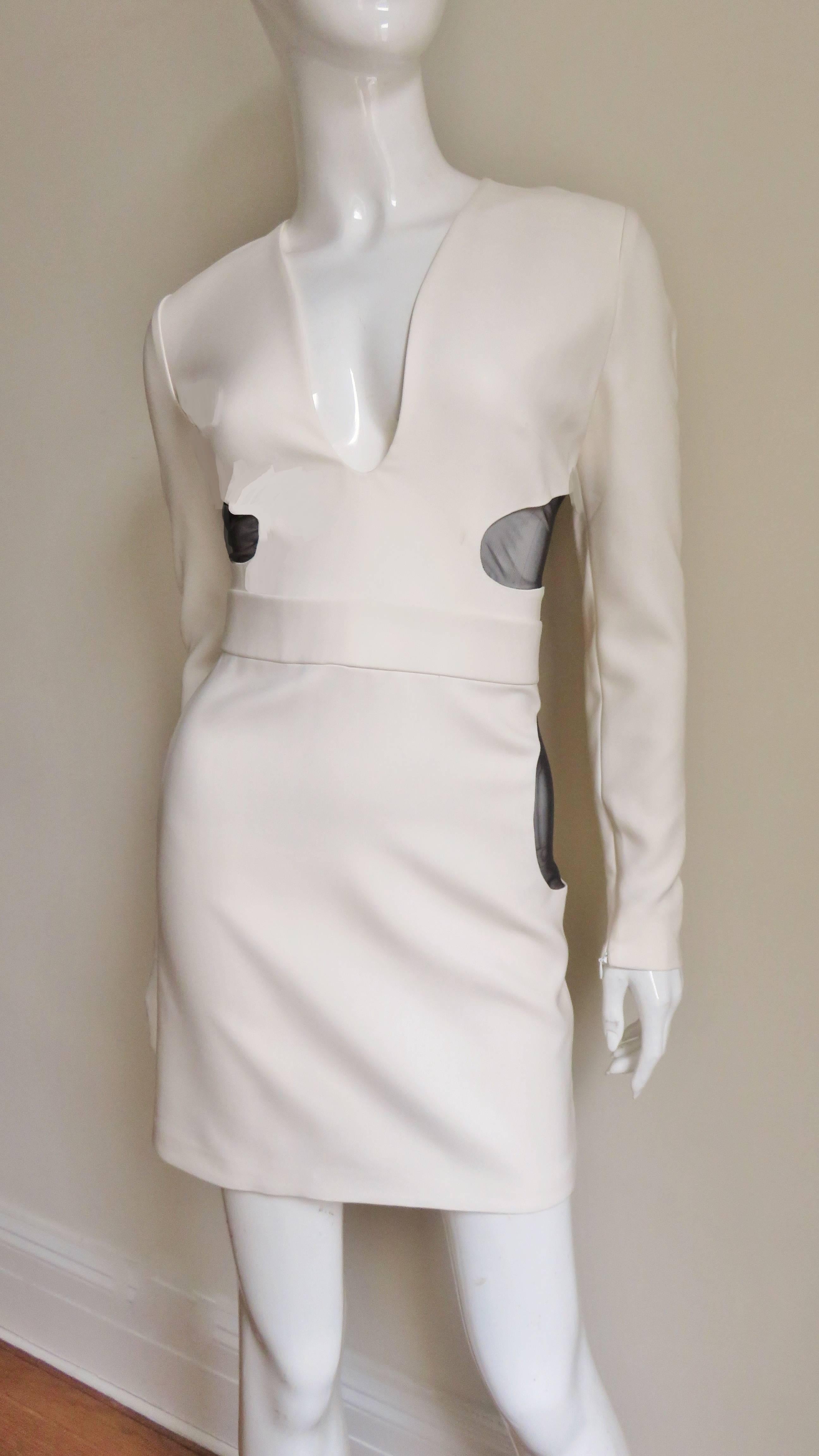 Tom Ford New Plunge Dress with Cut outs In Excellent Condition For Sale In Water Mill, NY