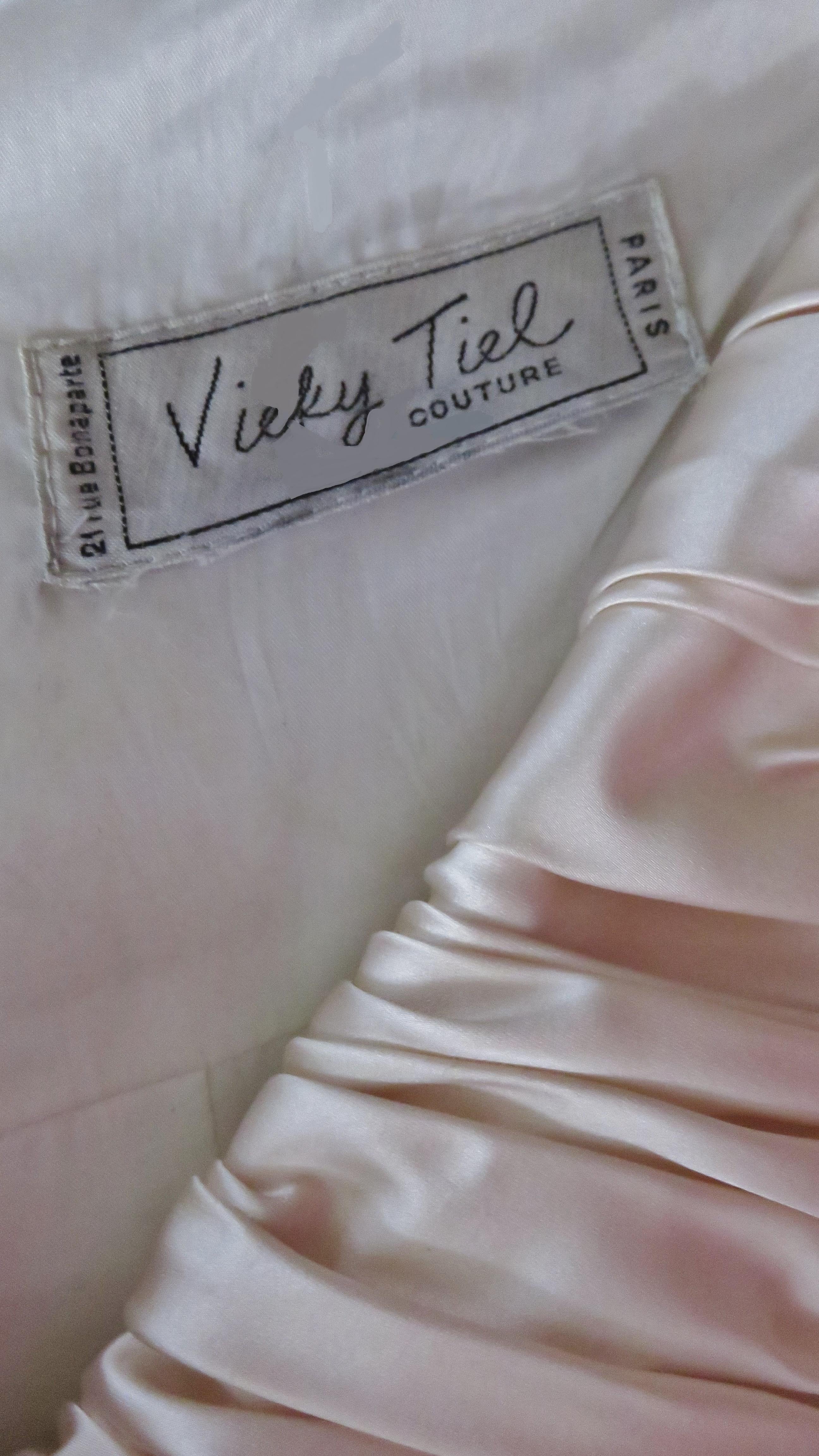  Top corset froncé en soie Vicky Tiel Couture  en vente 9