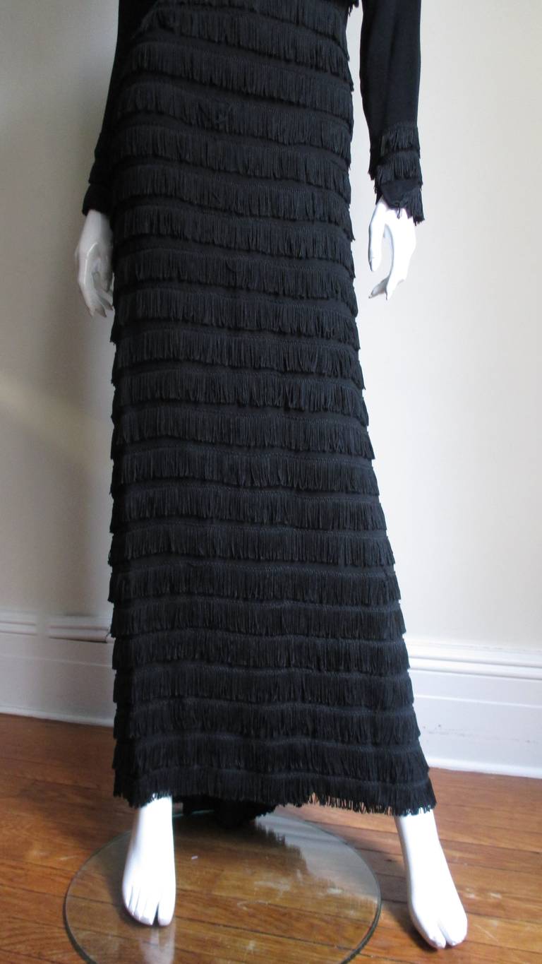 Women's  1930s Silk Fringe Gown