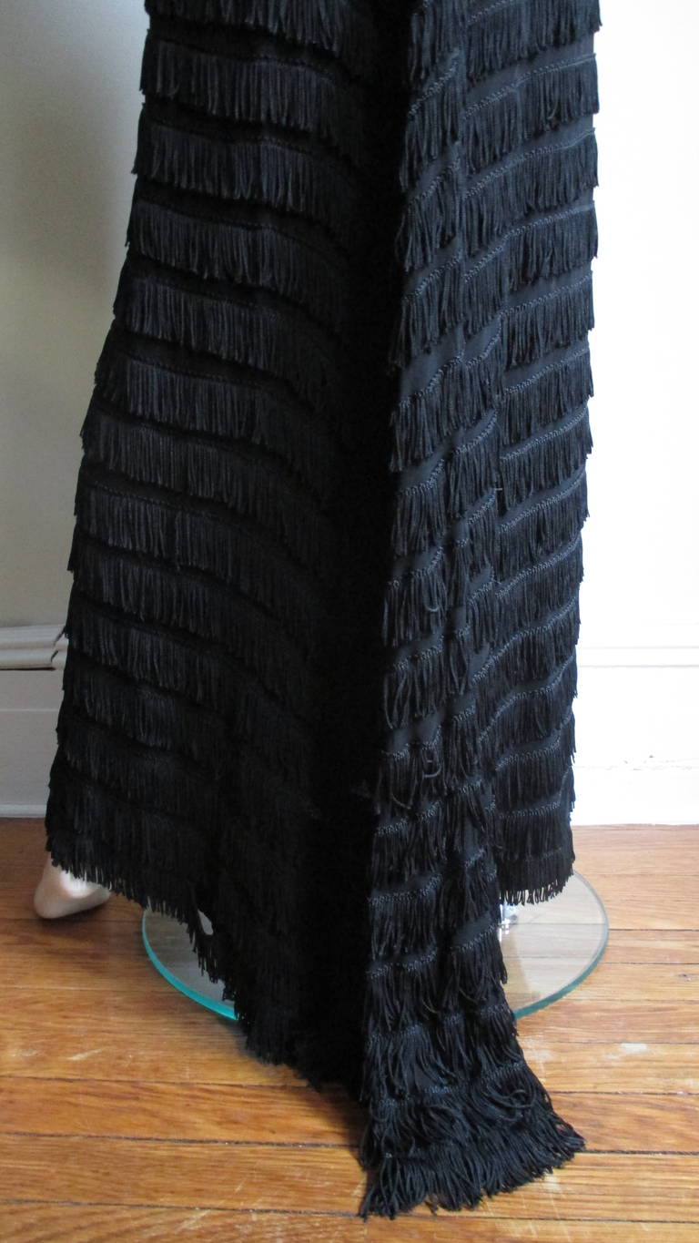  1930s Silk Fringe Gown 6