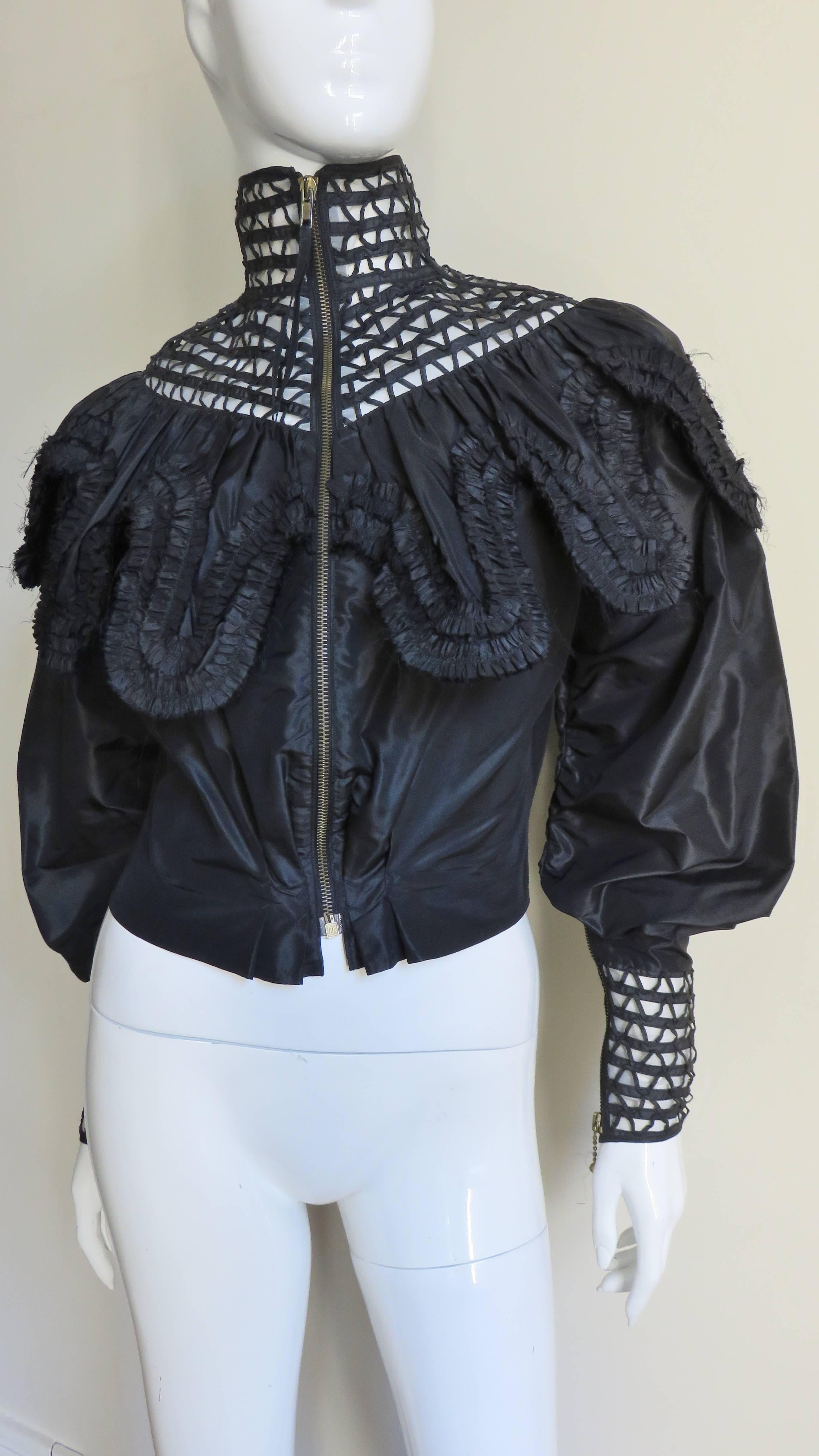 Jean Paul Gaultier New Silk Jacket Top 1990s In New Condition For Sale In Water Mill, NY