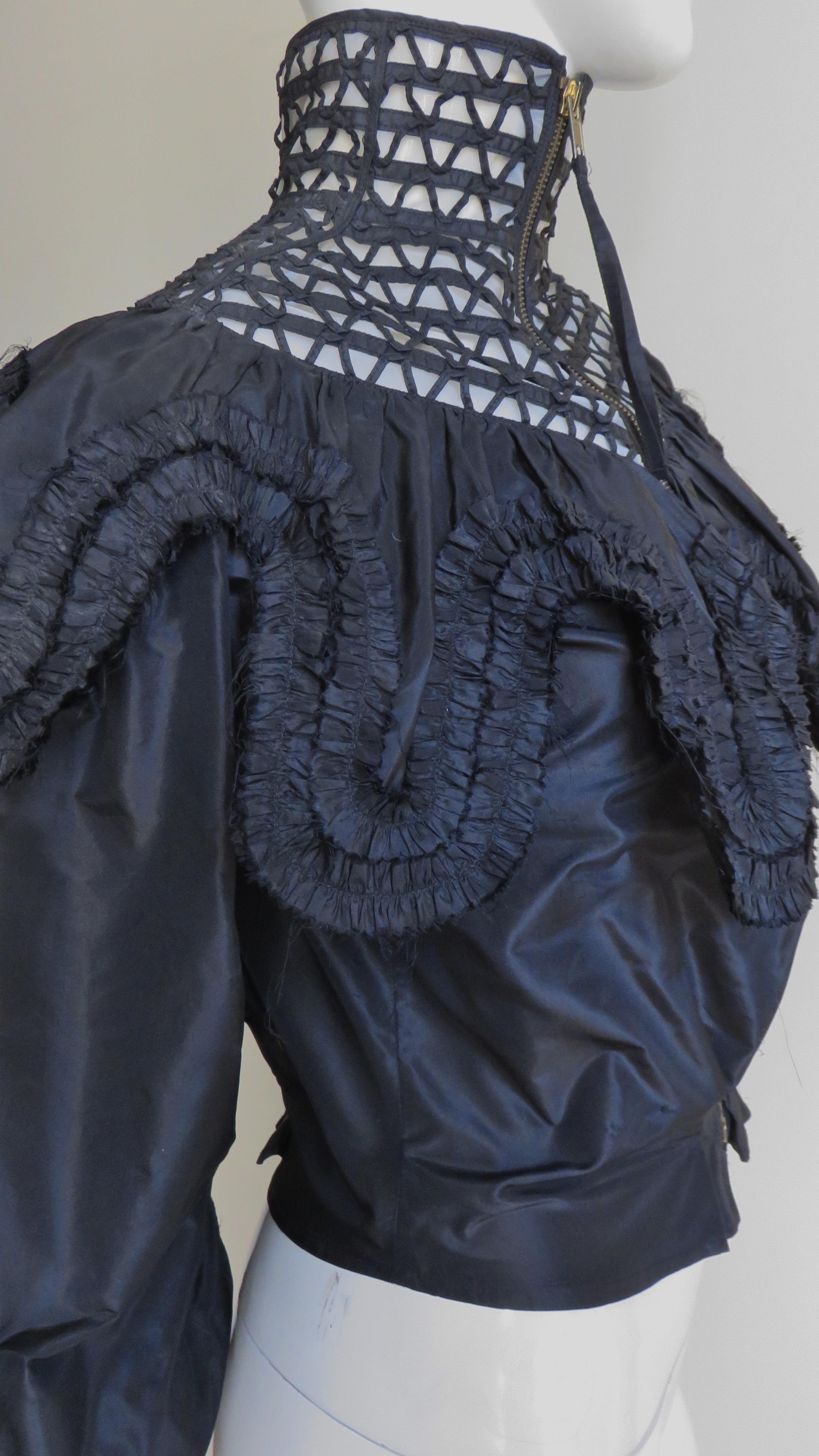 Jean Paul Gaultier New Silk Jacket Top 1990s For Sale 2