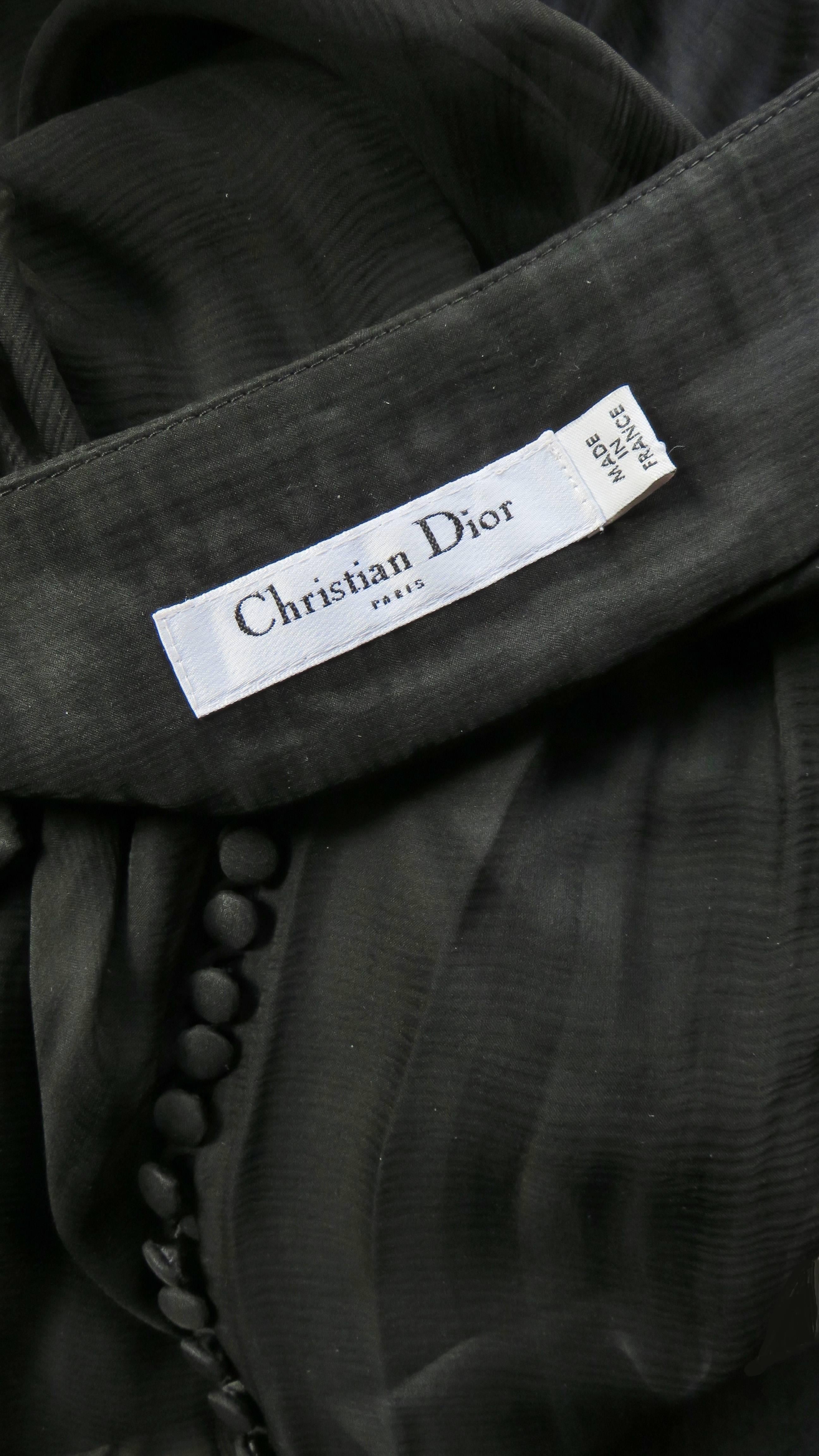 John Galliano for Christian Dior One Shoulder Silk Dress For Sale 5