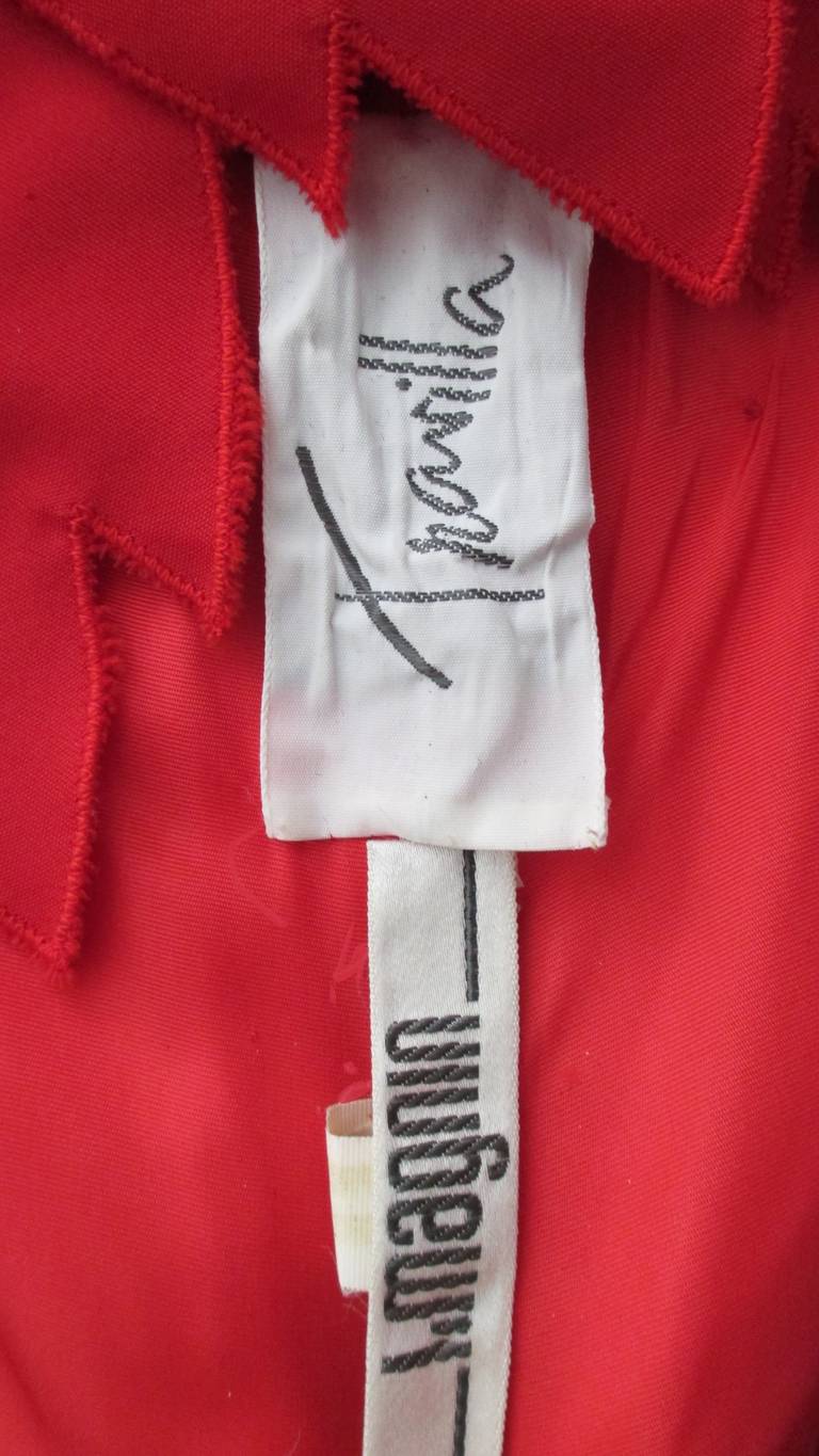 Travilla Vestido de seda sin tirantes Años 70 en venta 12