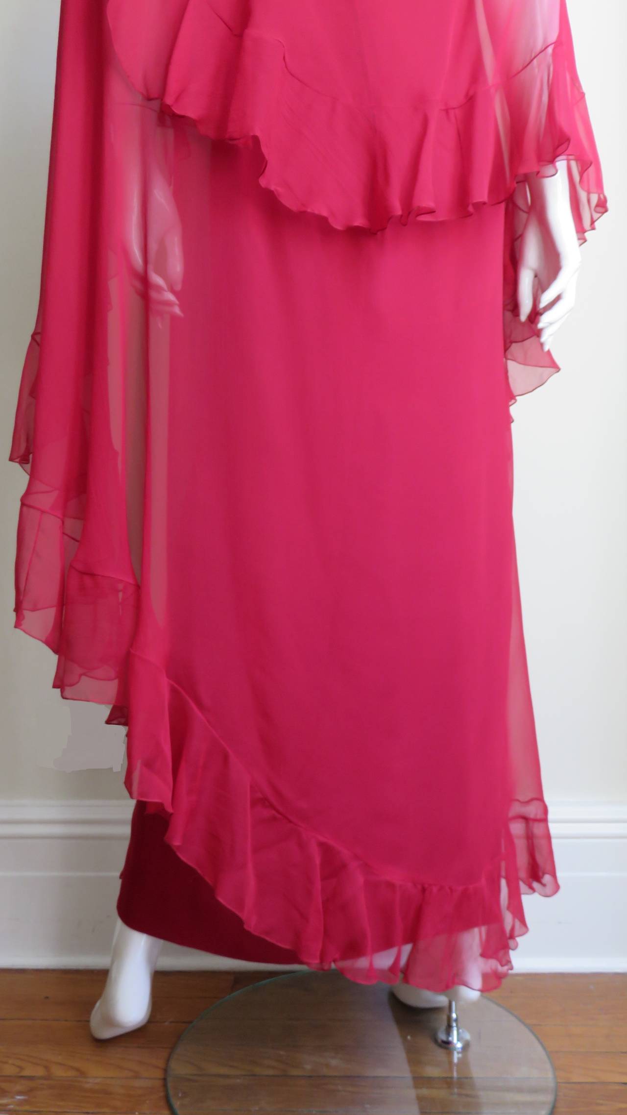 Jean Louis Silk Gown with Draping 1960s 4