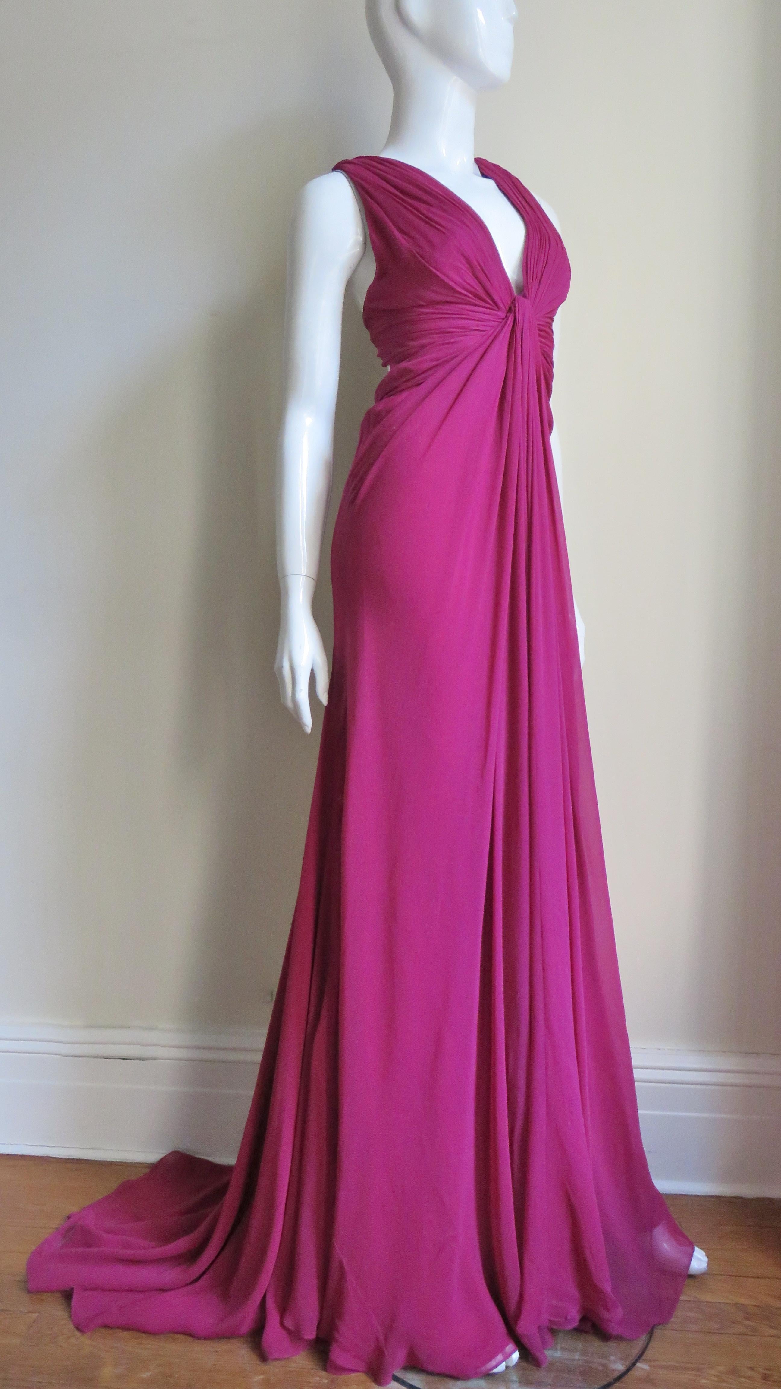 J Mendel Paris New Pink Silk Gown 4