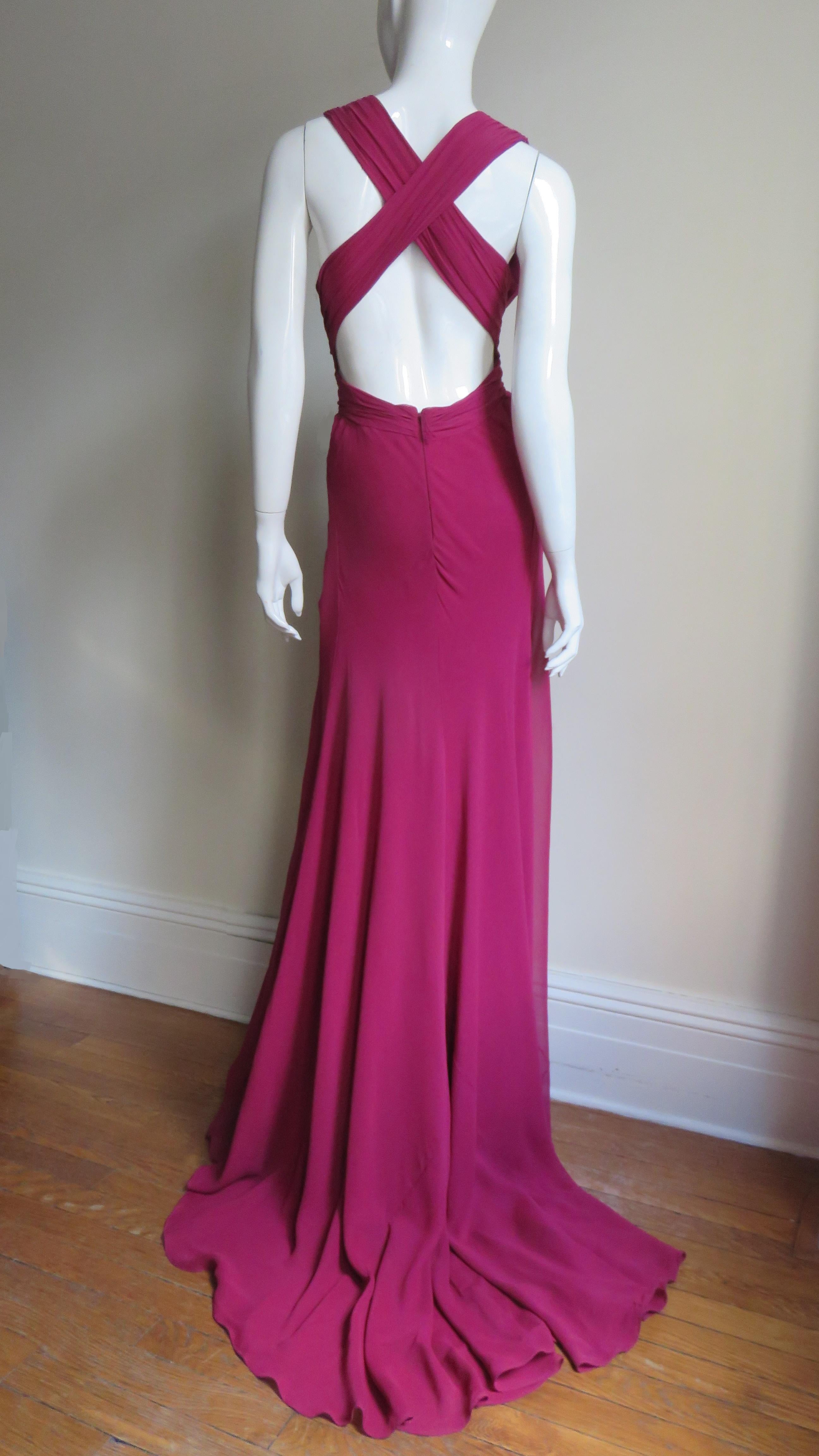 J Mendel Paris New Pink Silk Gown 11