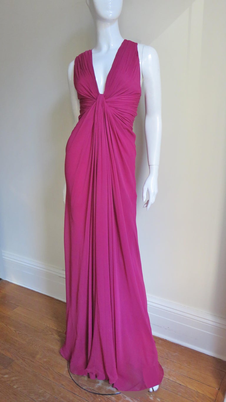 J Mendel Paris New Pink Silk Gown For Sale at 1stdibs