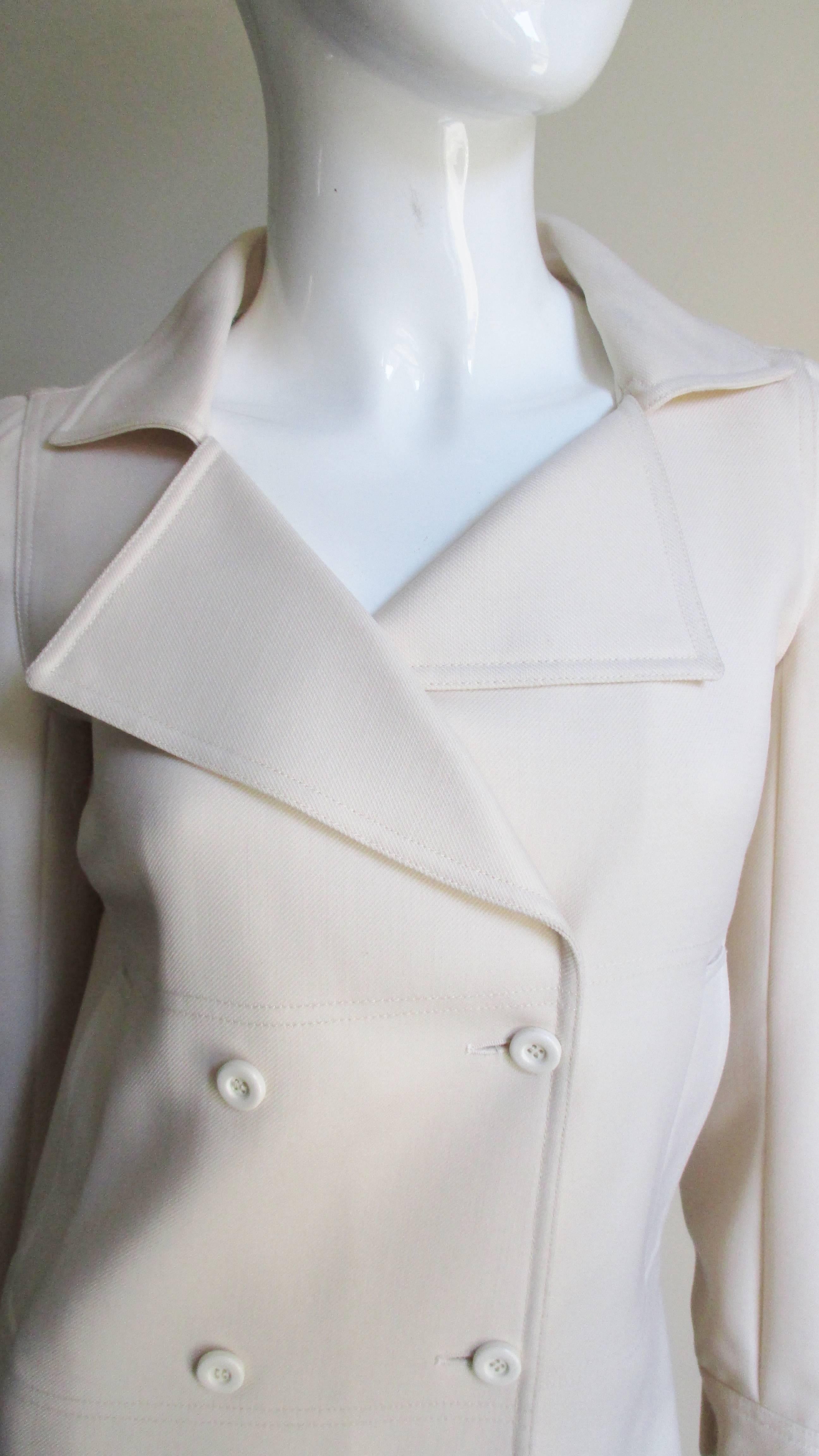 Gray Courreges 1960s Wool Jacket with Details