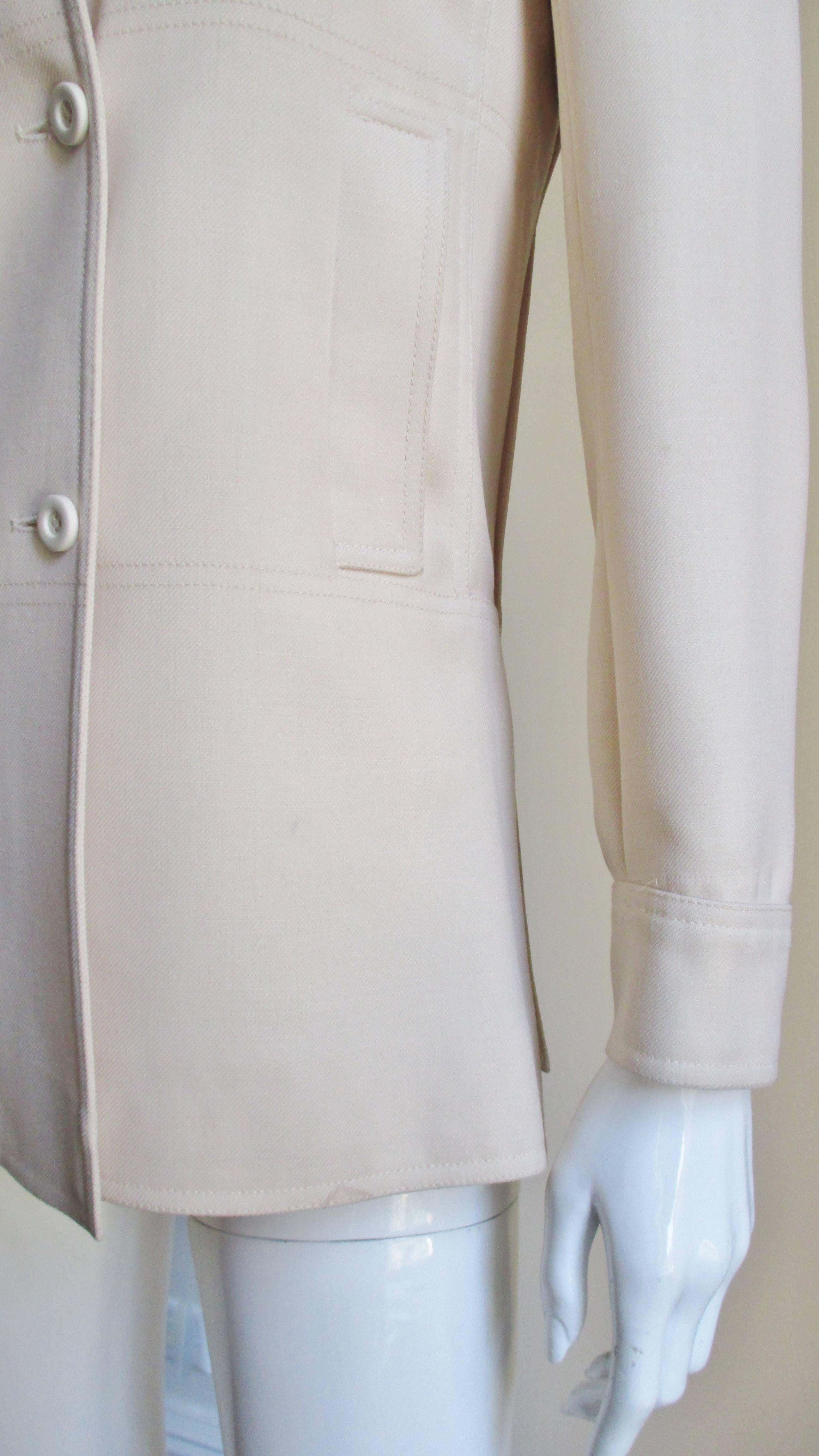 Women's Courreges 1960s Wool Jacket with Details