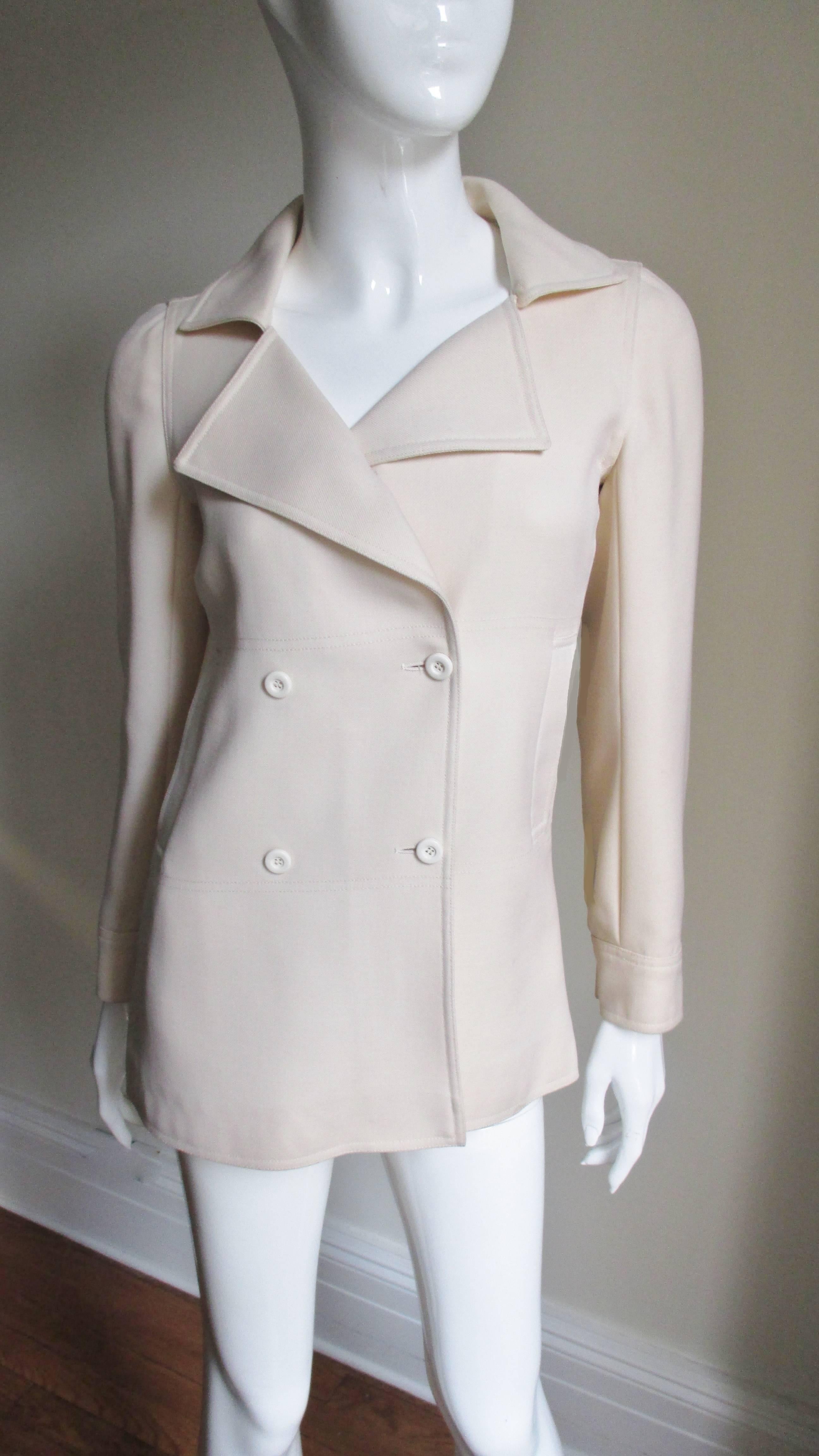 Courreges 1960s Wool Jacket with Details 2