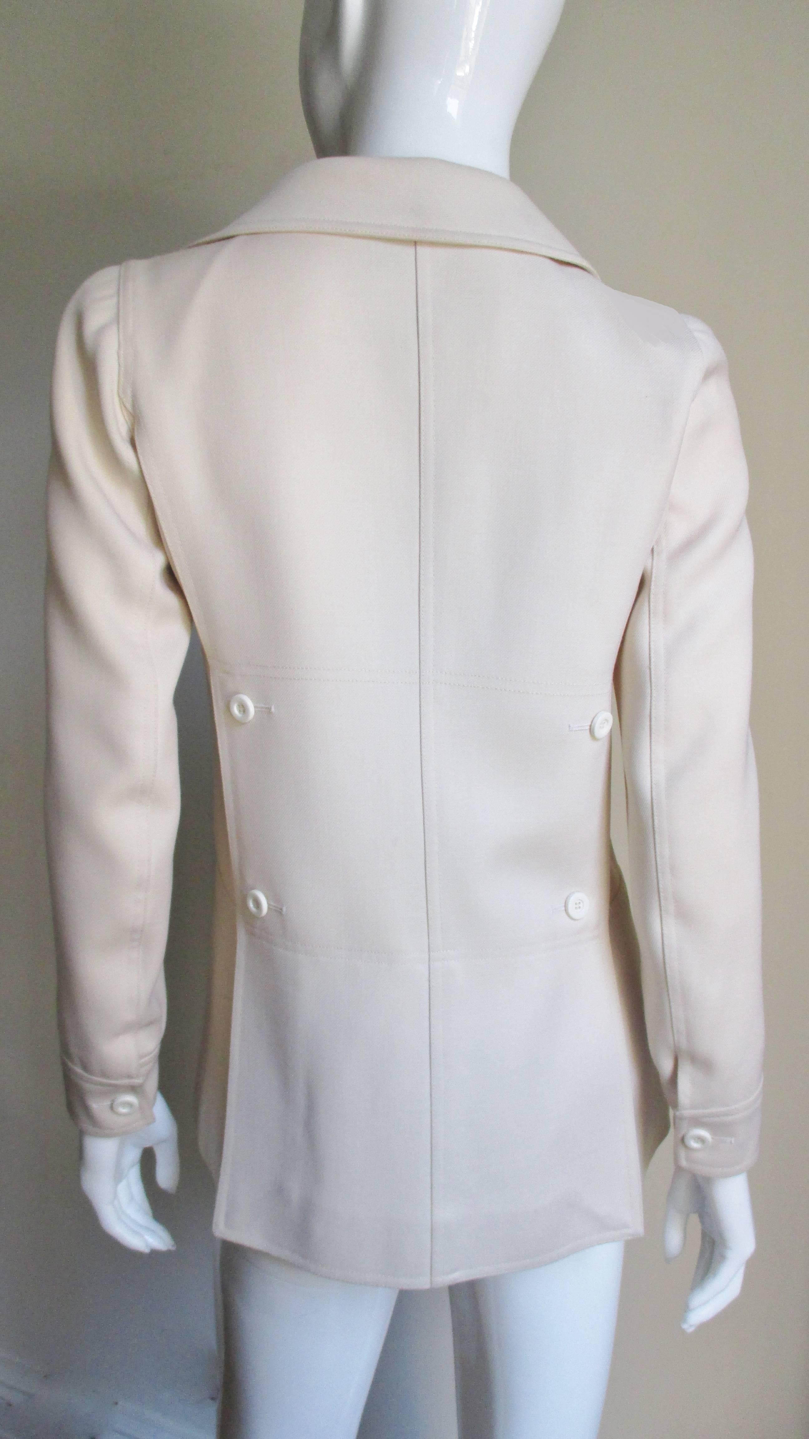 Courreges 1960s Wool Jacket with Details 6