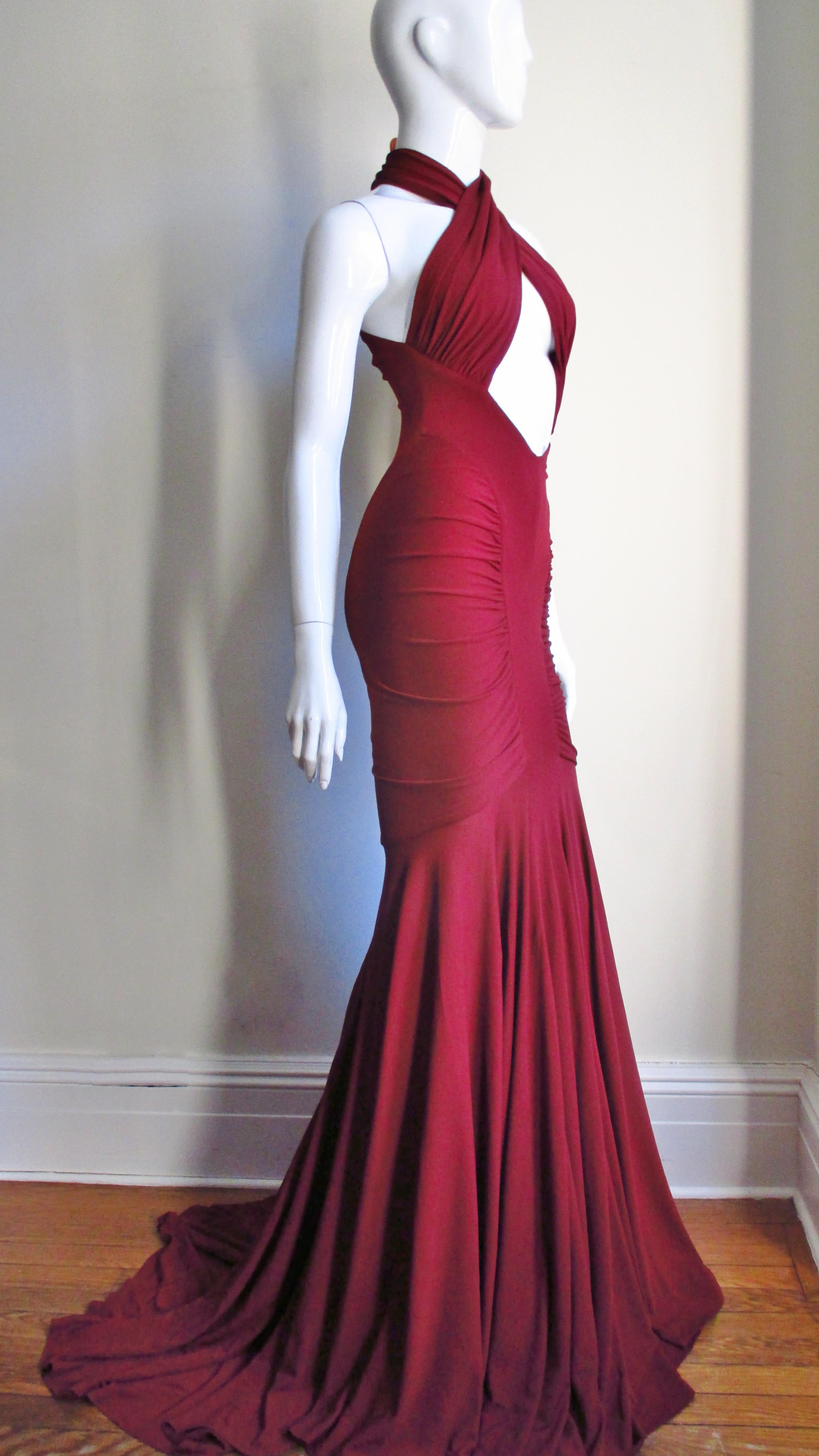 Guy Laroche Bodycon Cut out Gown S/S 2005 For Sale 1