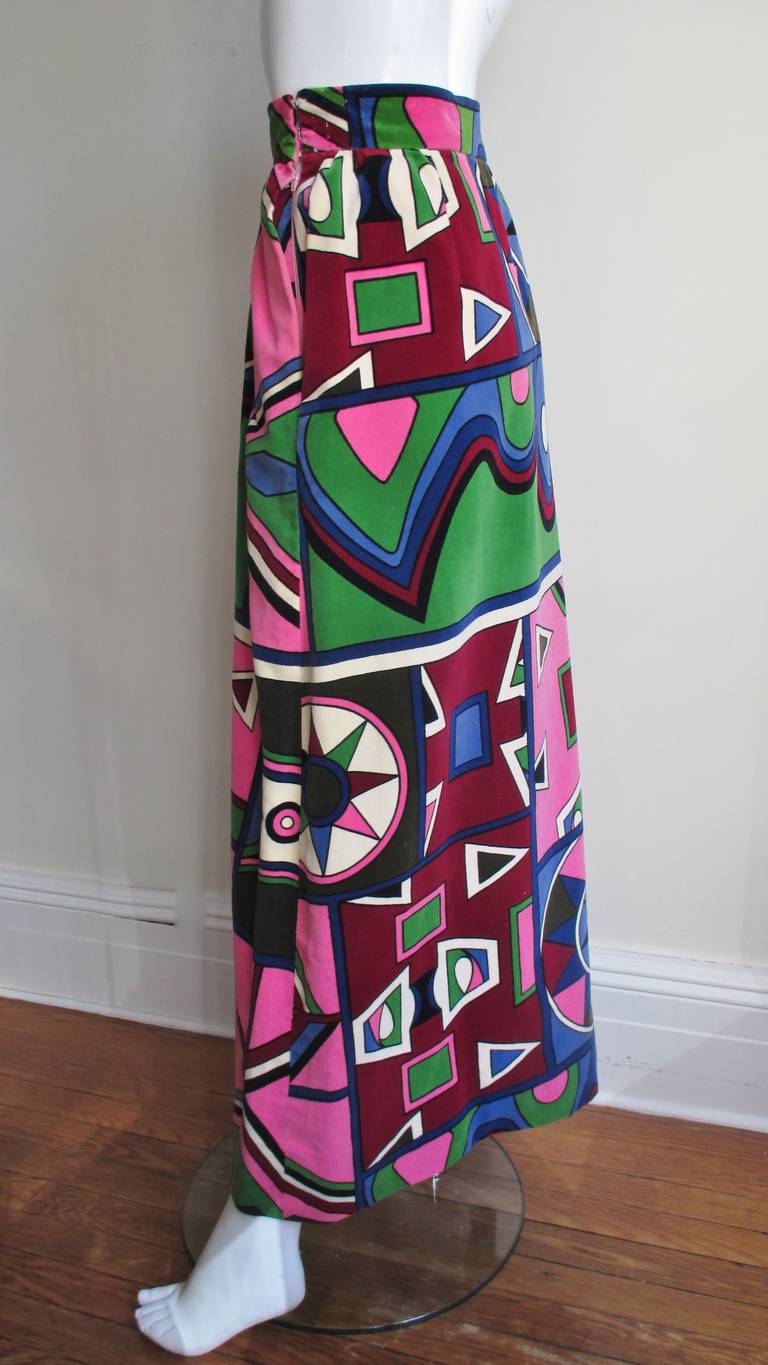 Mignon Velvet Maxi Skirt 1960s For Sale 1