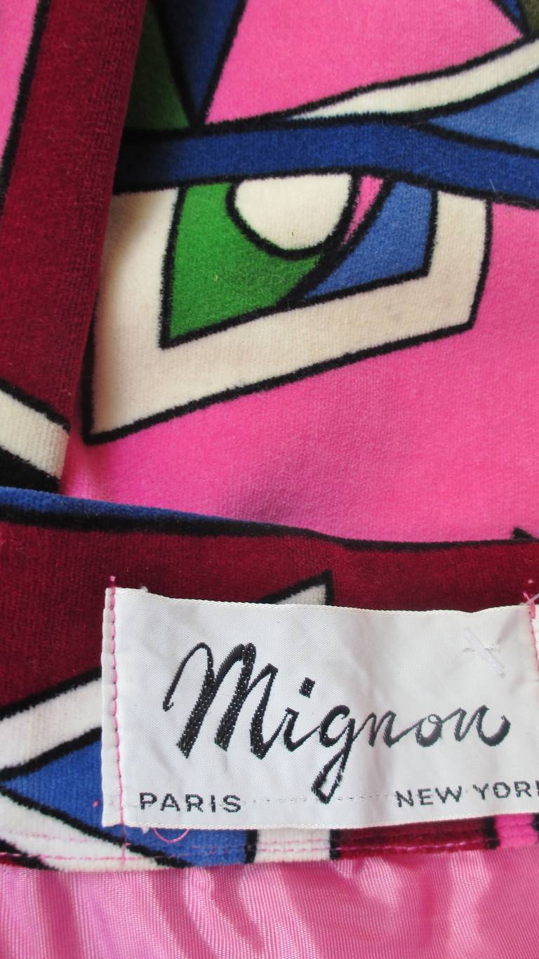 Mignon Velvet Maxi Skirt 1960s For Sale 4