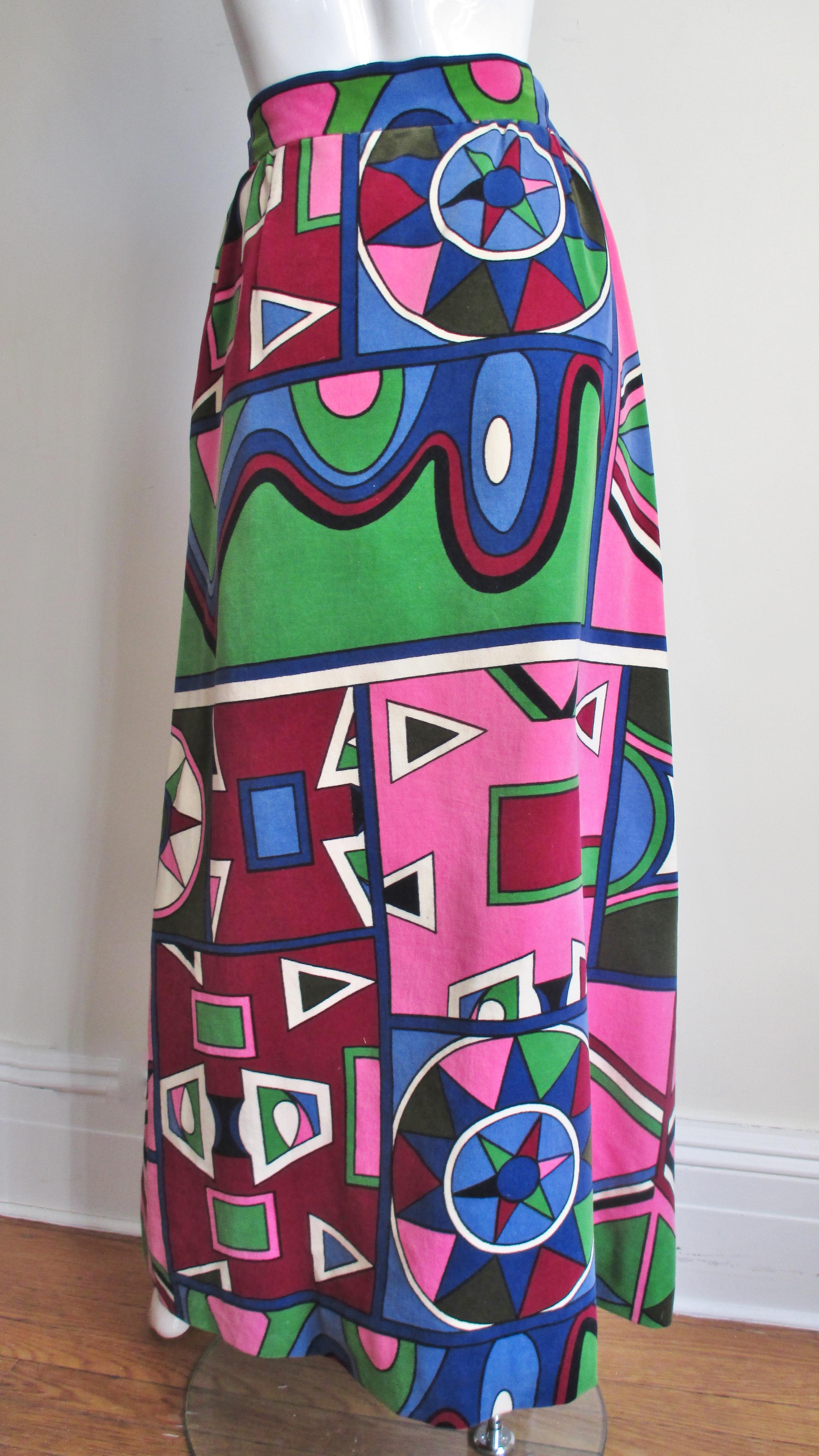 Women's Mignon Velvet Maxi Skirt 1960s