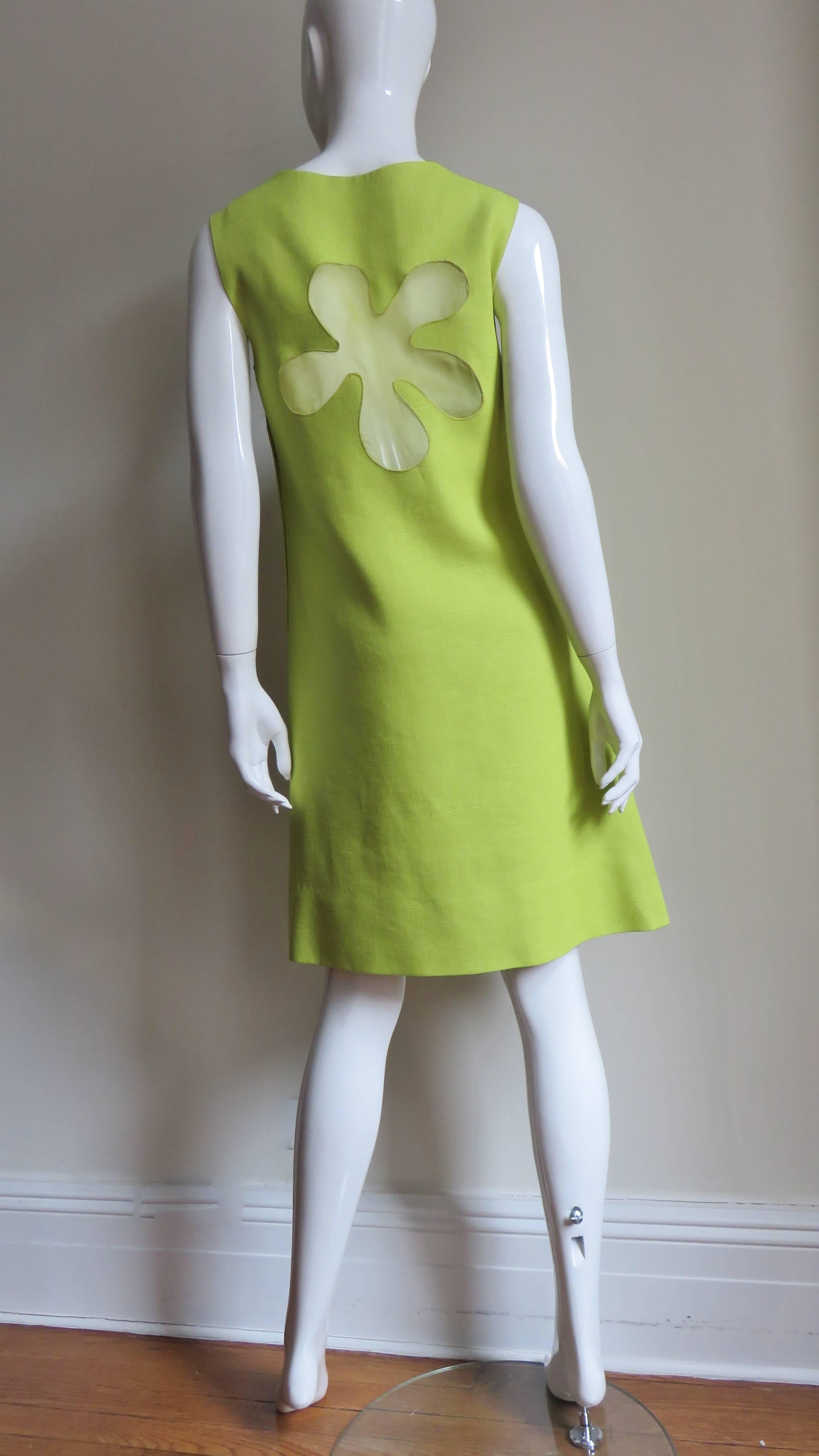 B. H. Wragge 1960s Dress with Flower Cut out 3