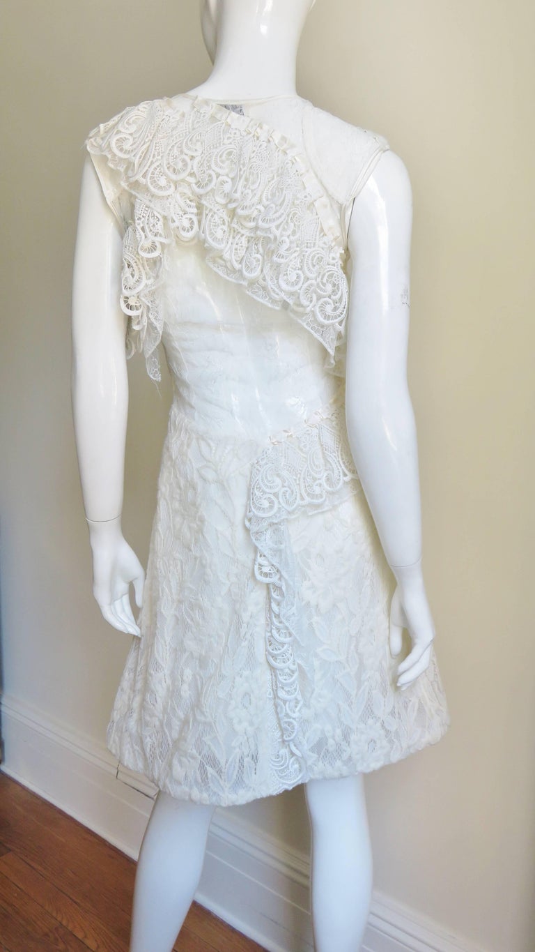 Nina Ricci Lace Dress with Cut out Back at 1stDibs | backless lace dress