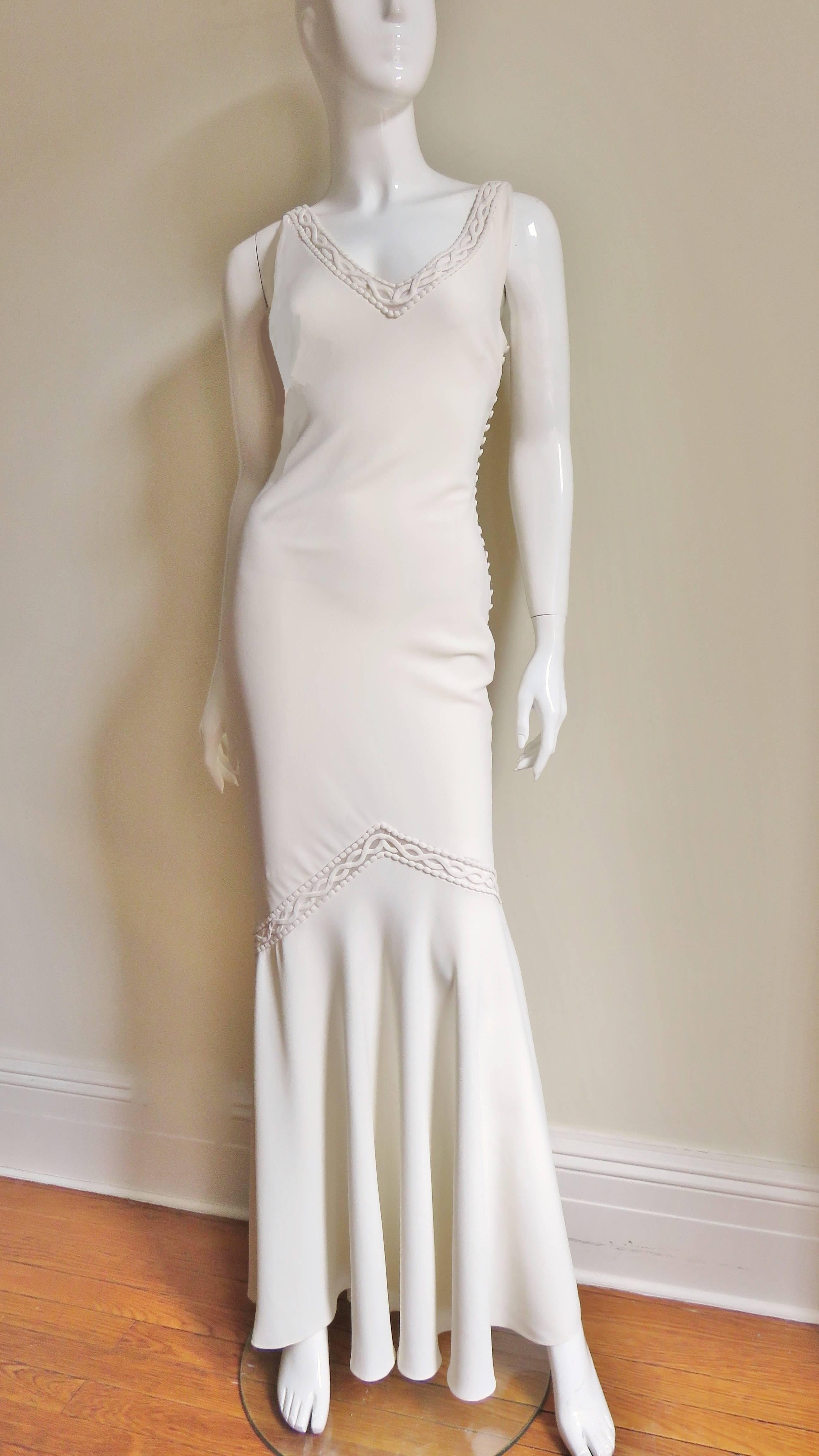 1990s Christian Dior Silk Gown with Intricate Detail  6