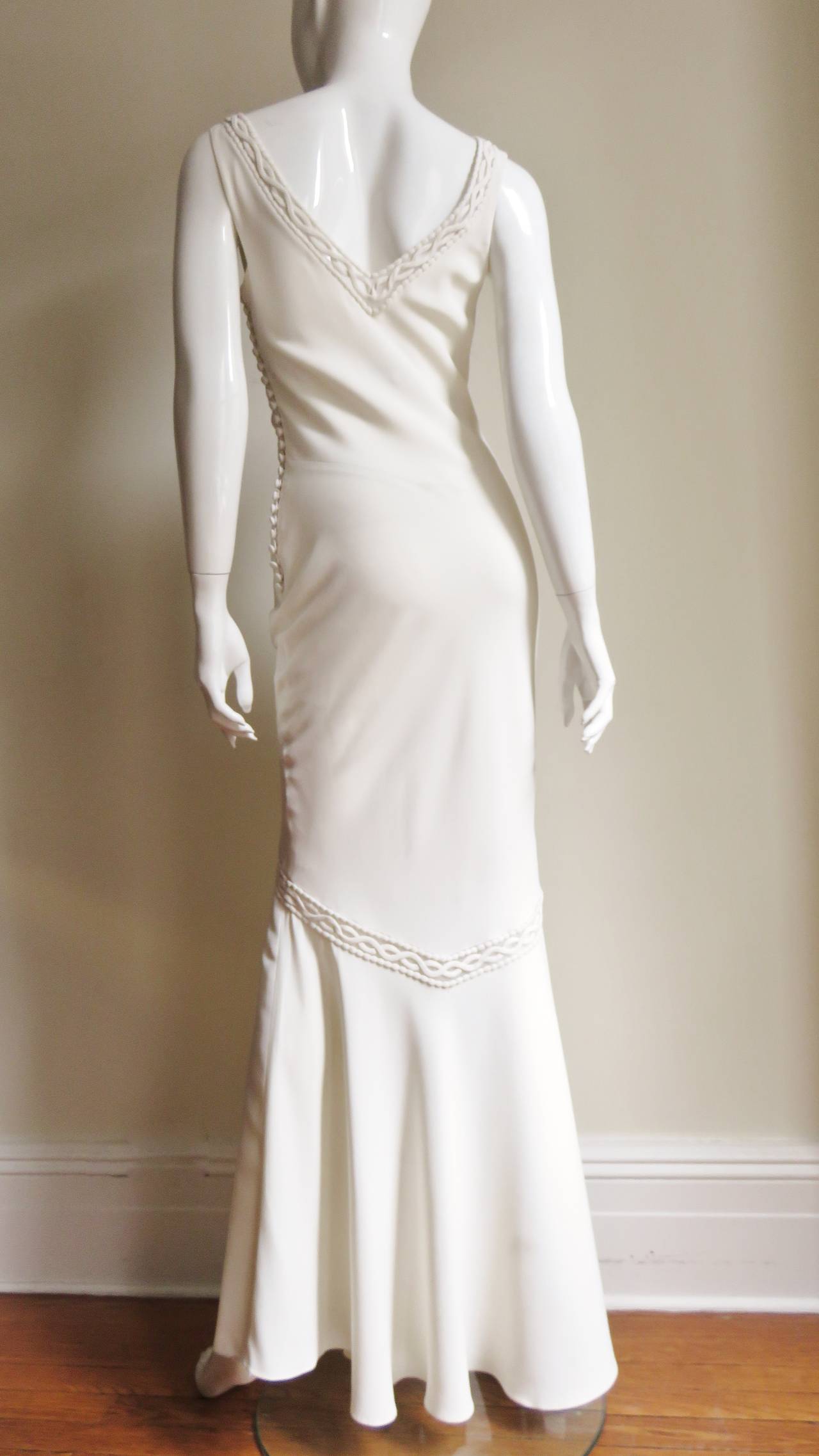 1990s Christian Dior Silk Gown with Intricate Detail  7