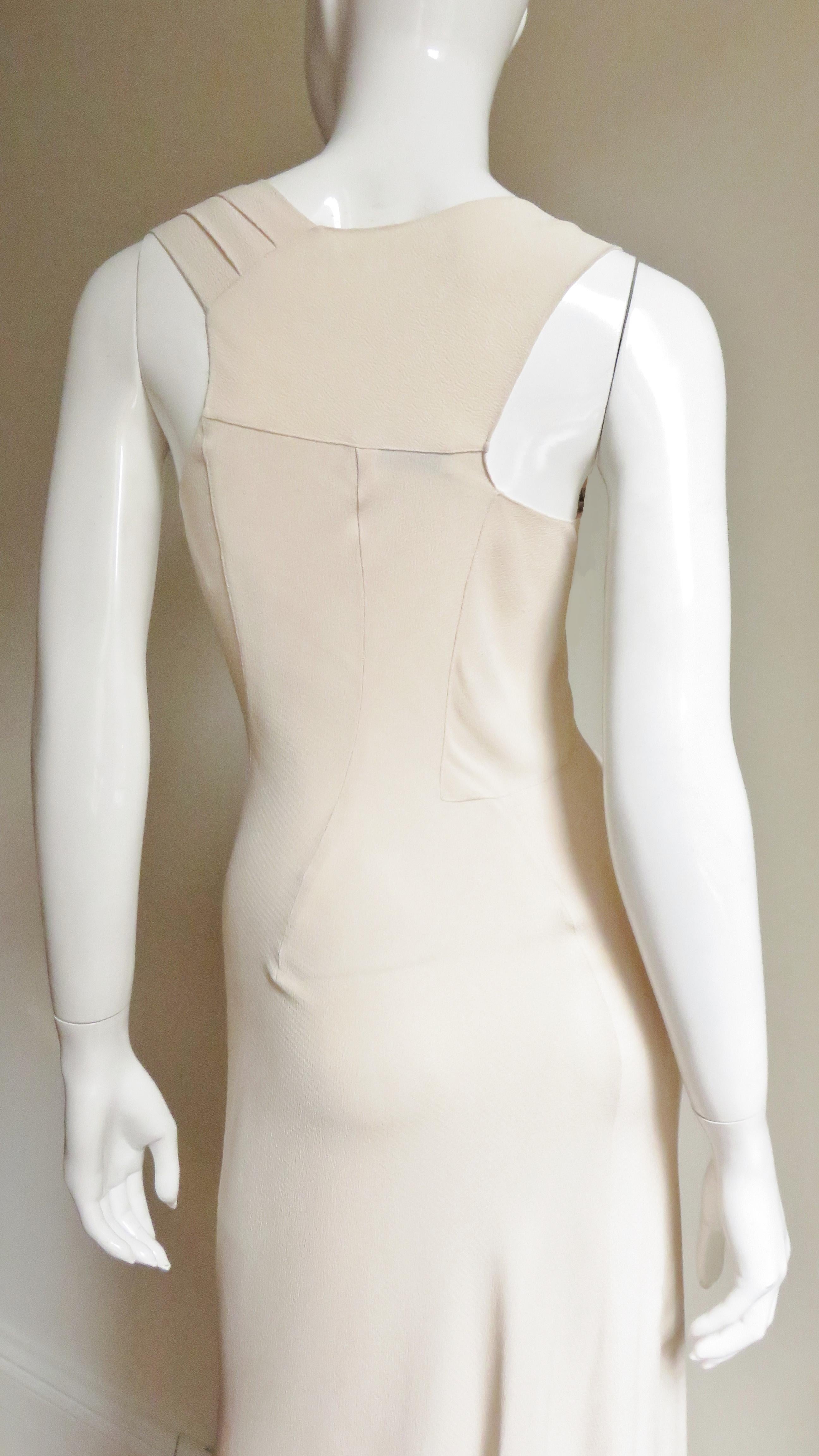 John Galliano for Christian Dior Pale Pink Silk Seam Gown For Sale 2