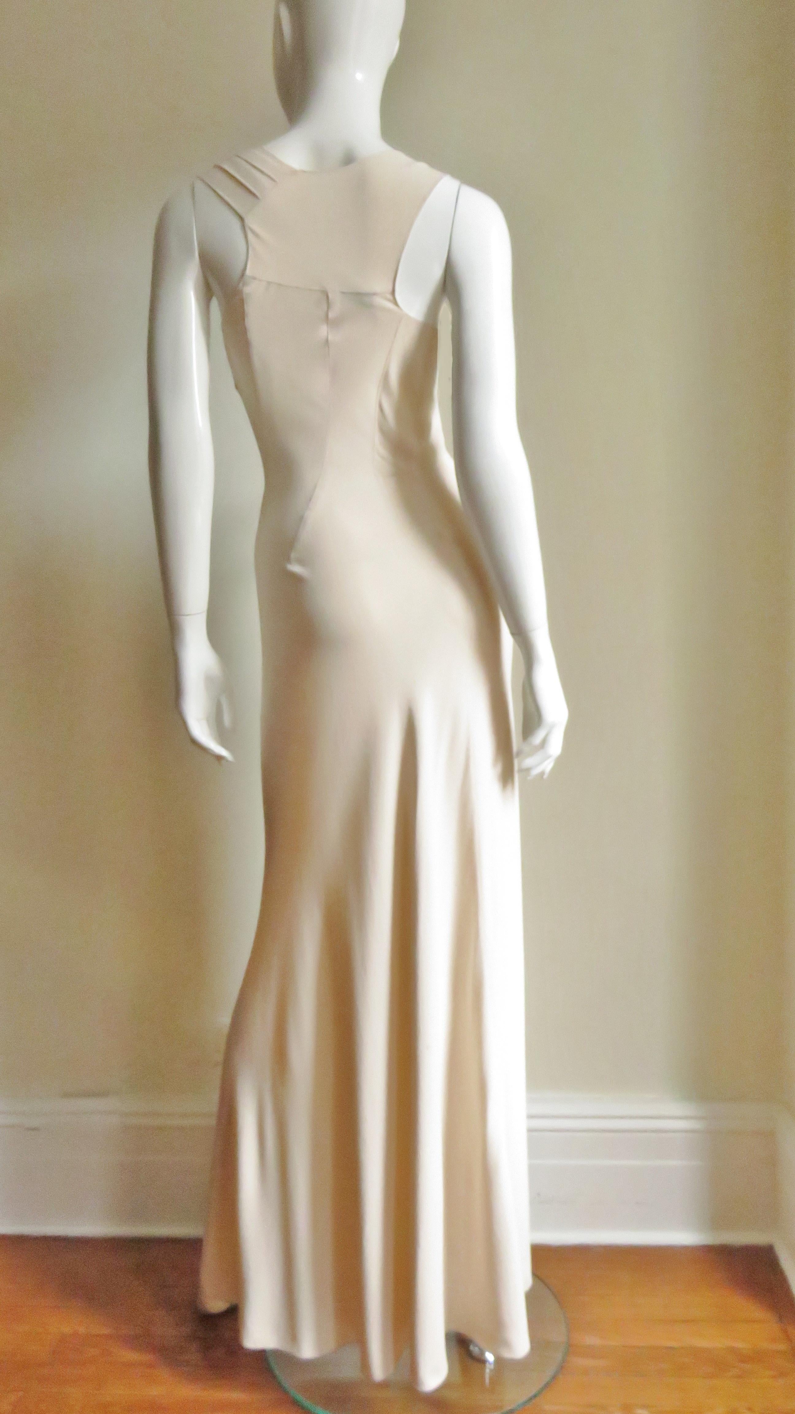 John Galliano for Christian Dior Pale Pink Silk Seam Gown For Sale 6