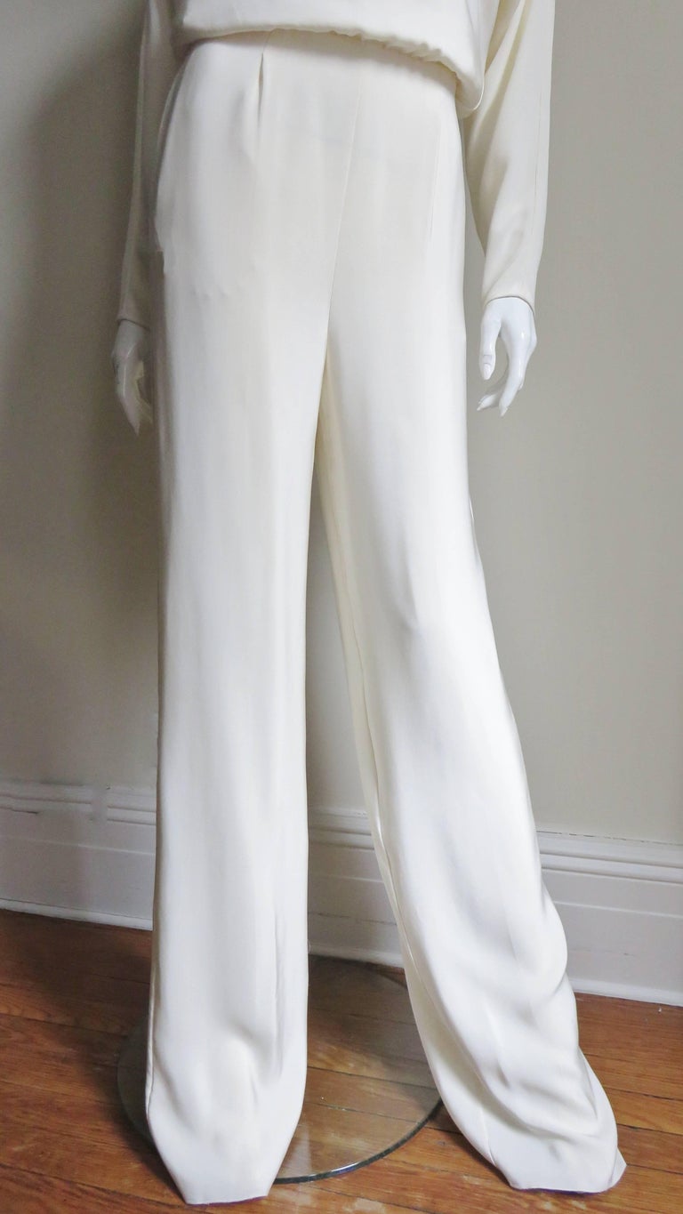 Women's Valentino New Silk Jumpsuit with Open Back For Sale