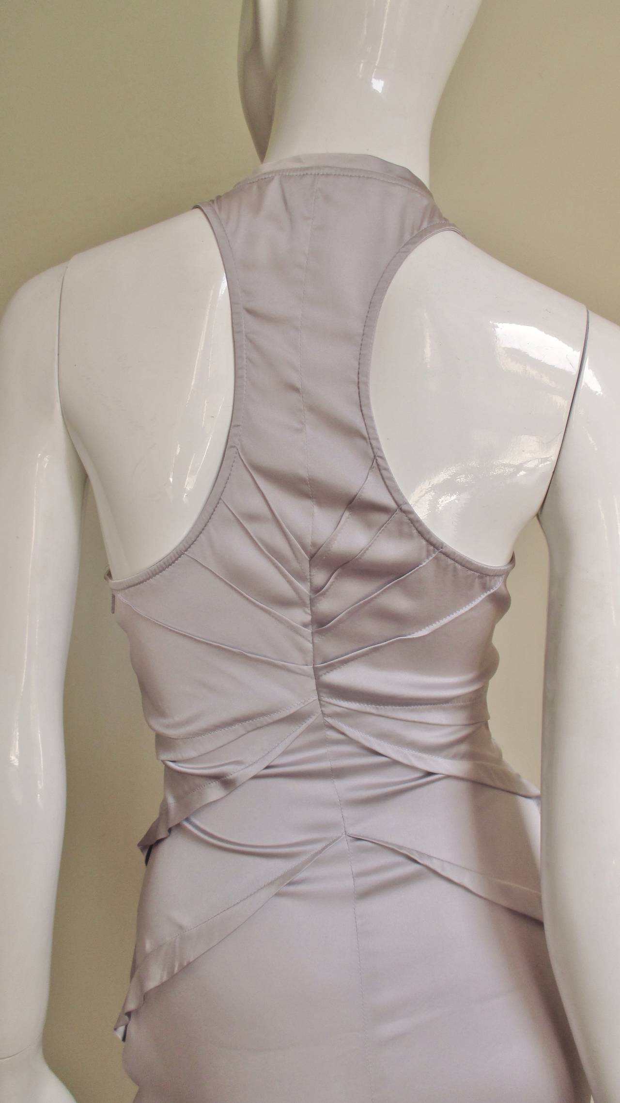  Tom Ford for Gucci Lavender Silk Halter Dress S/S 2003 For Sale 3