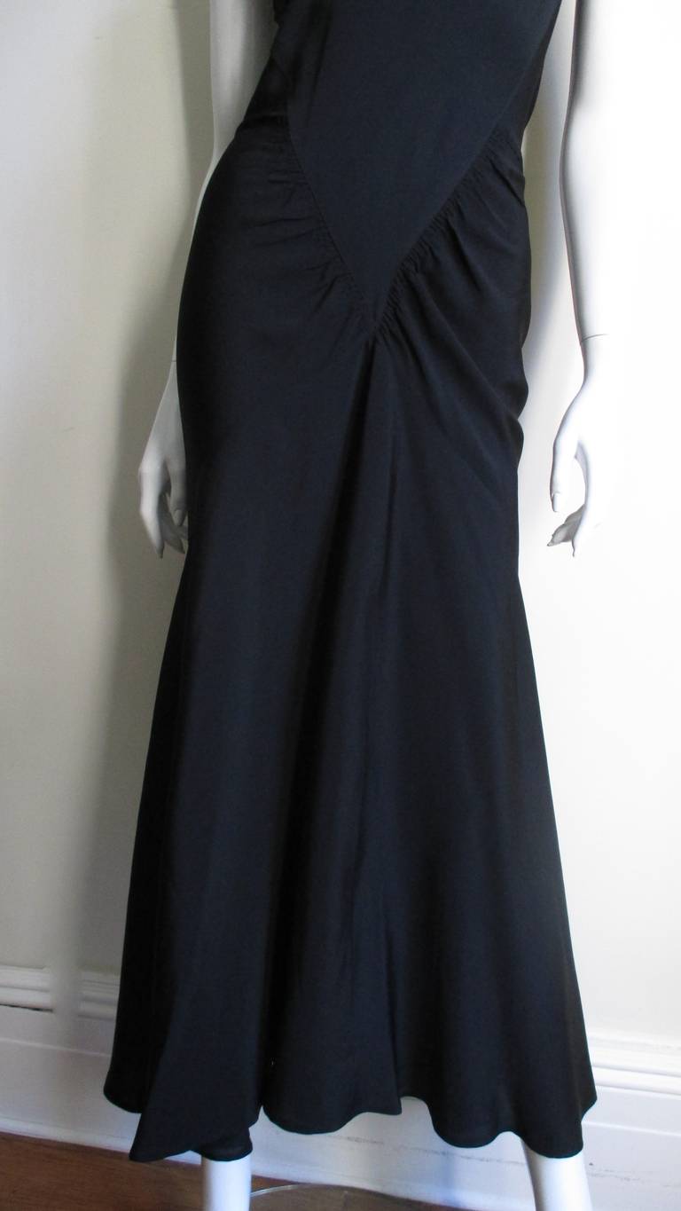 Black Mermaid Gown and Broiderie Anglaise Jacket 1930s For Sale