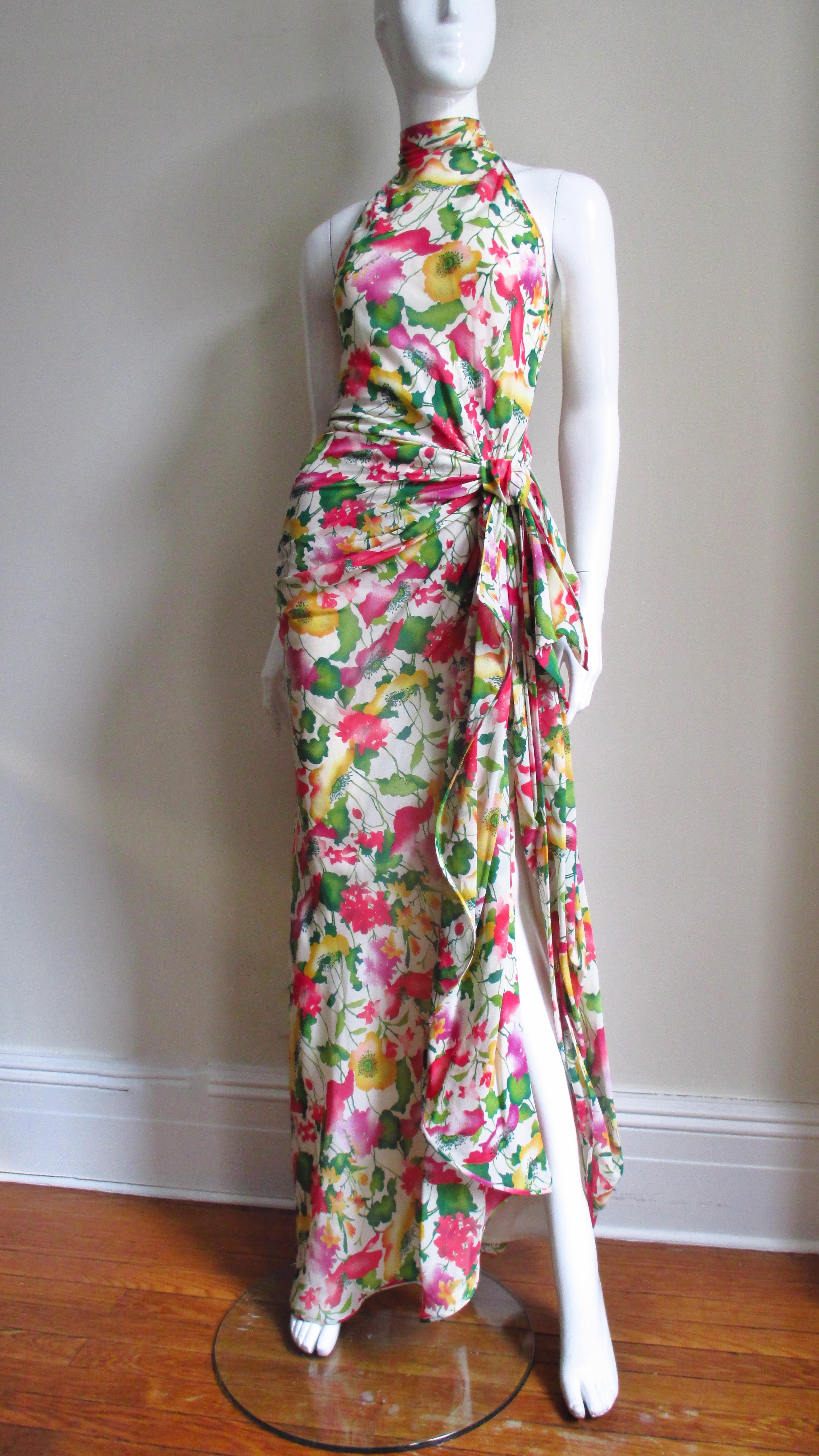 Valentino Boutique Silk Flower Gown 1