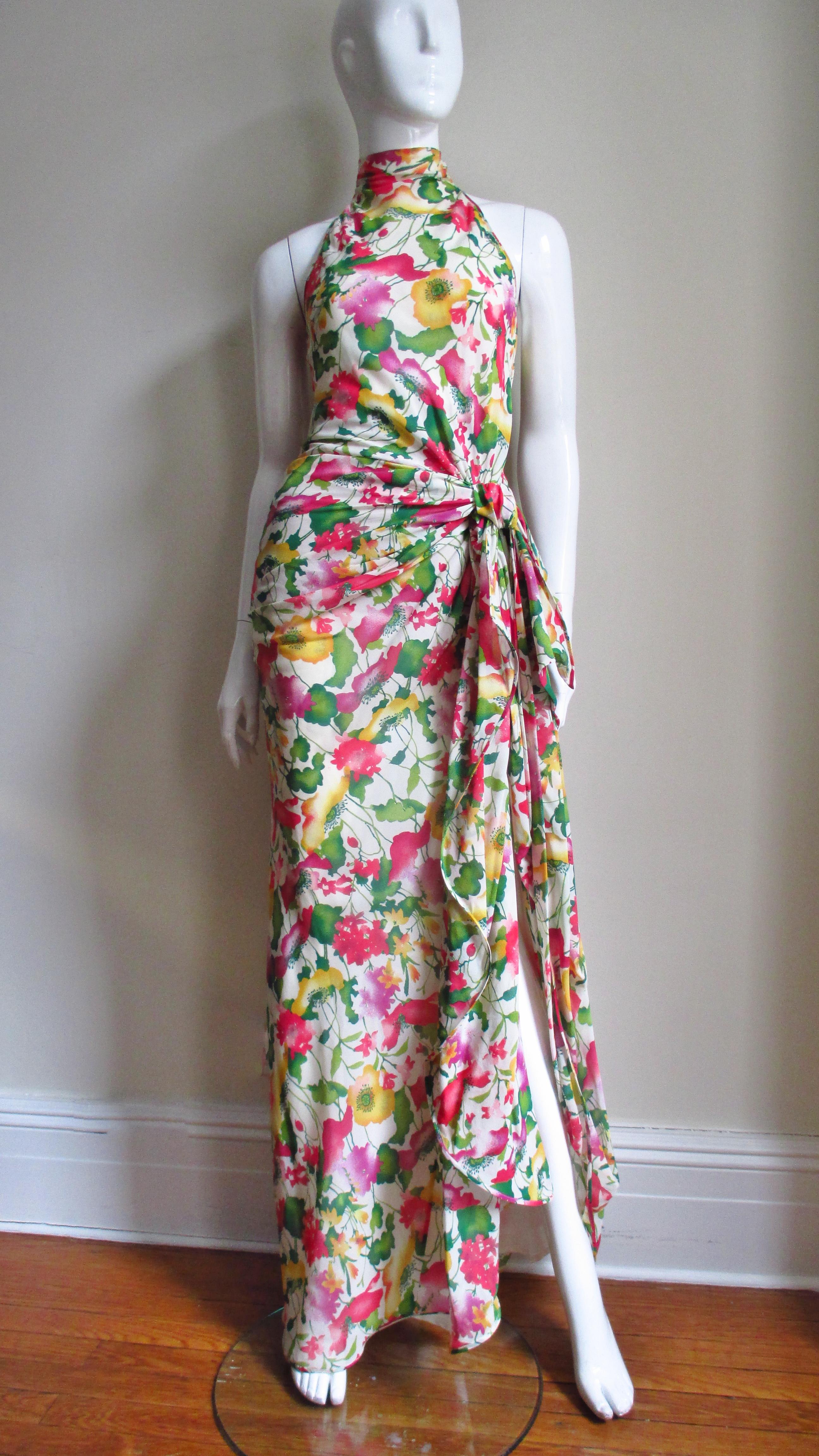 Valentino Boutique Silk Flower Gown 2