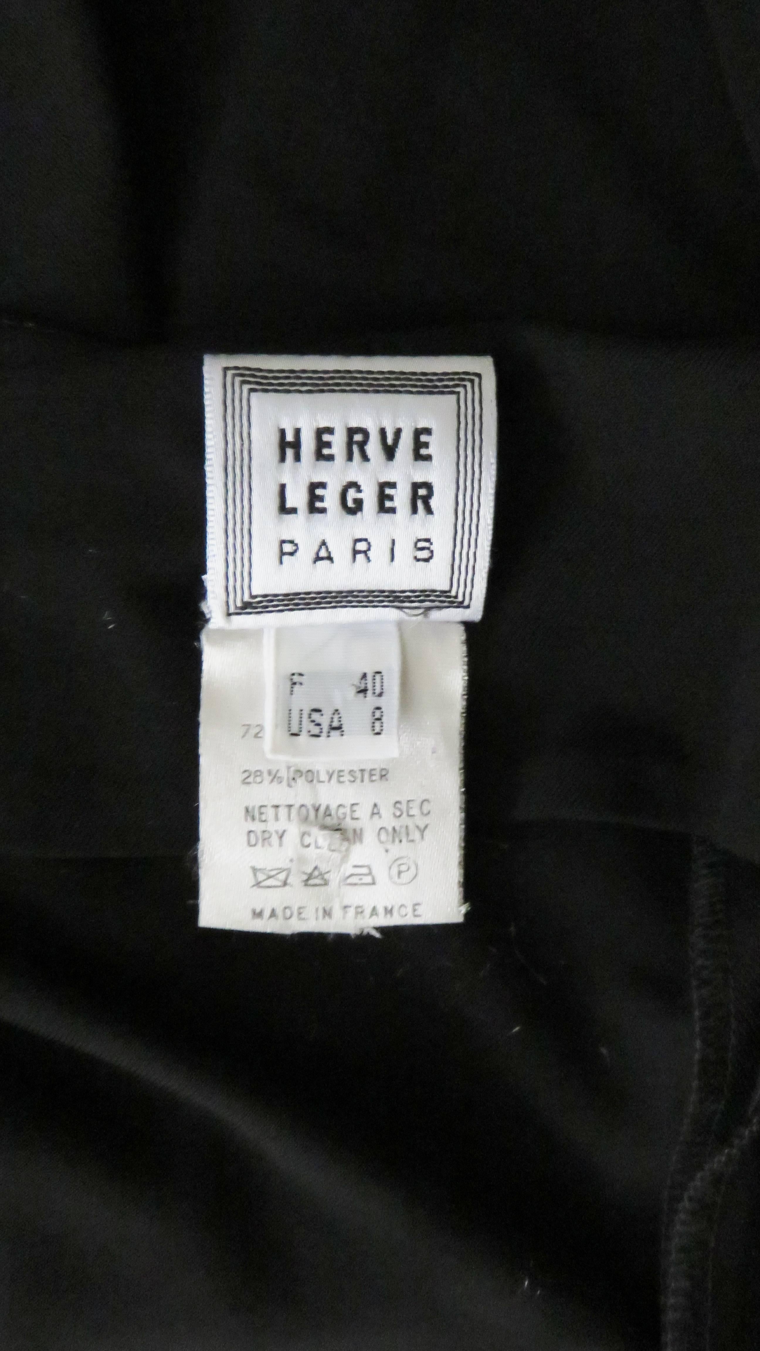Herve Leger Cut out Silk Halter Dress 1990s For Sale 8