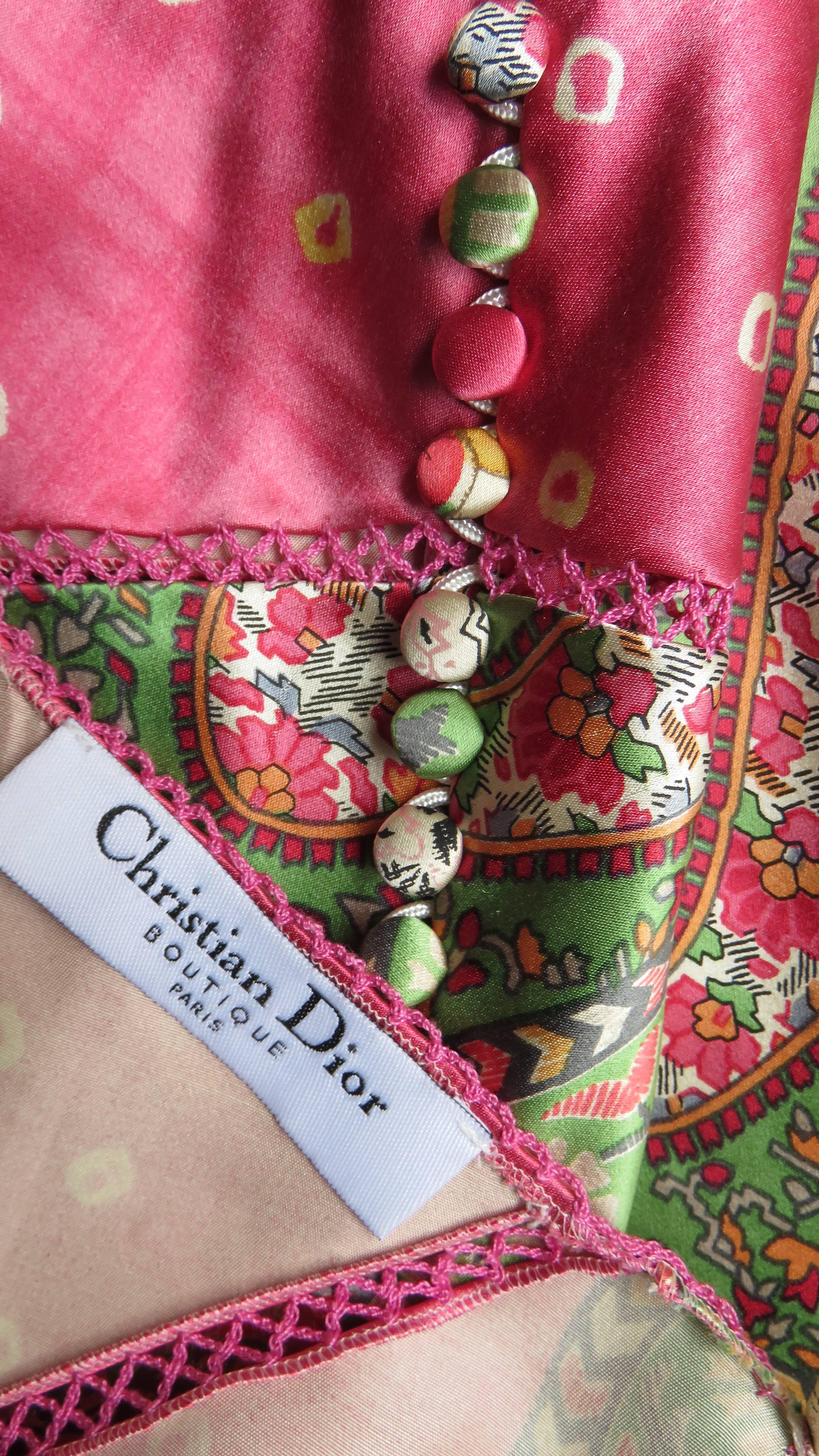 John Galliano for Christian Dior Silk Slip Dress 4