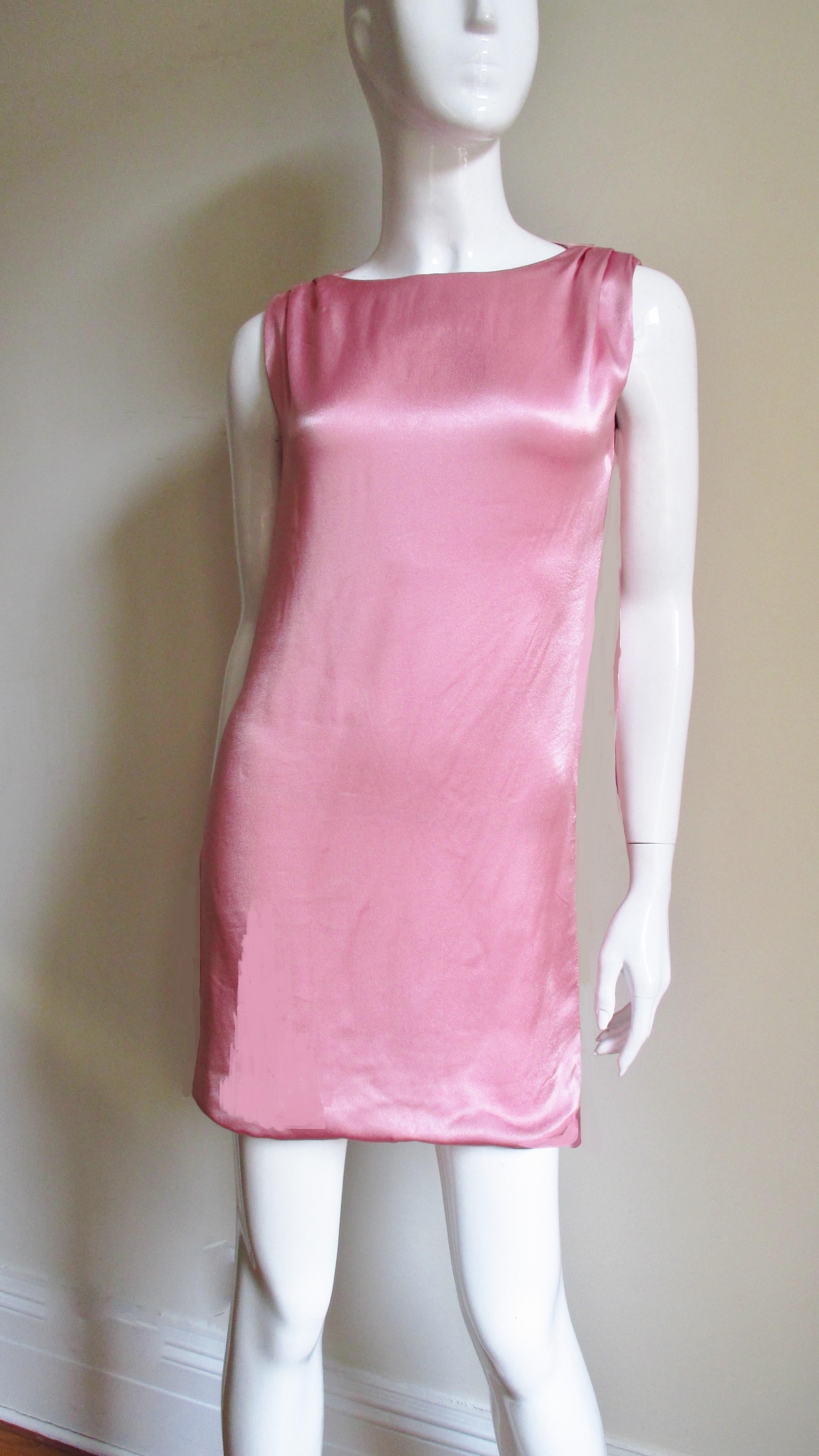 Versace Silk Cut out Back Dress In Good Condition For Sale In Water Mill, NY
