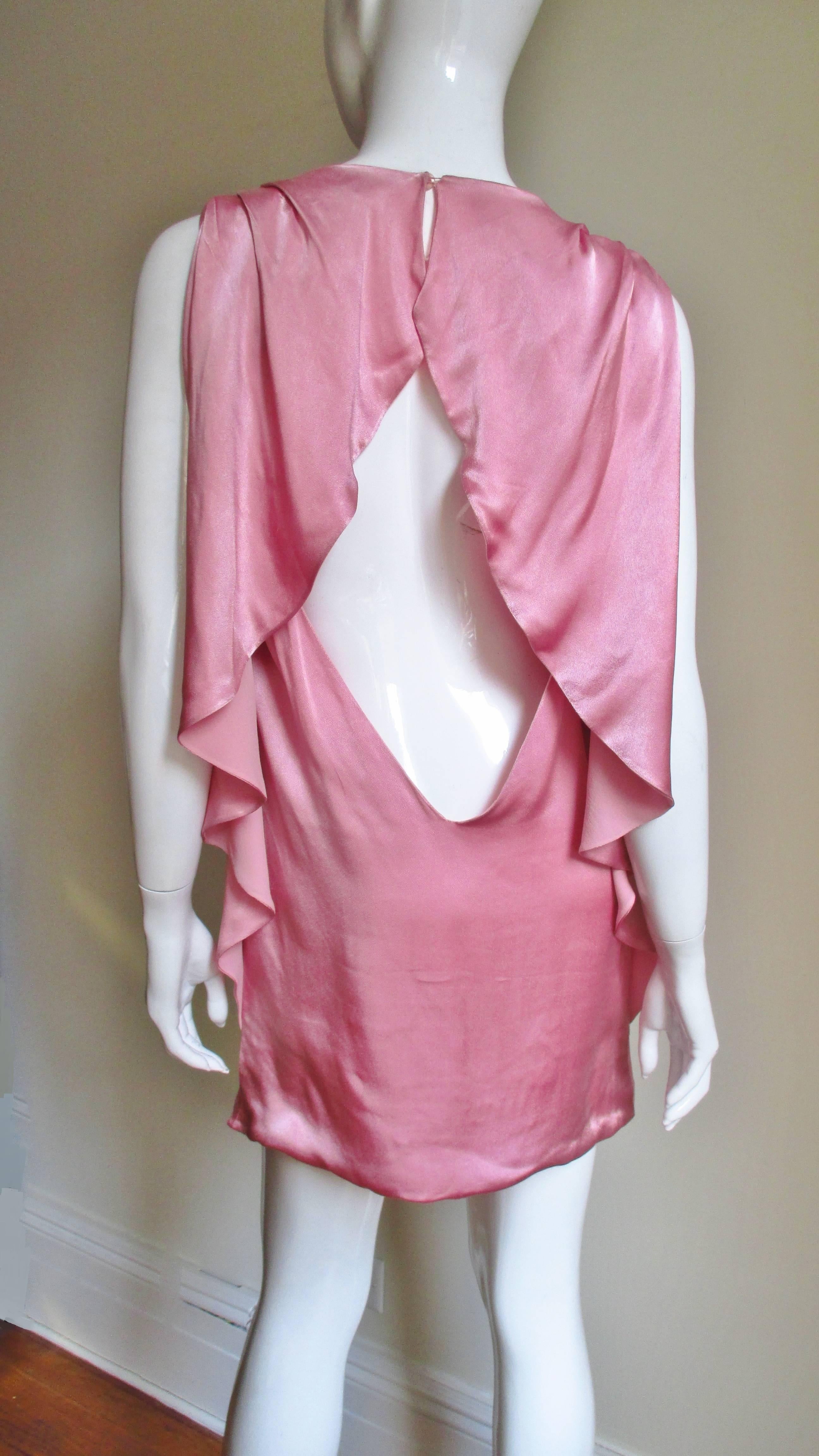 Versace - Robe en soie à découpes dans le dos en vente 3