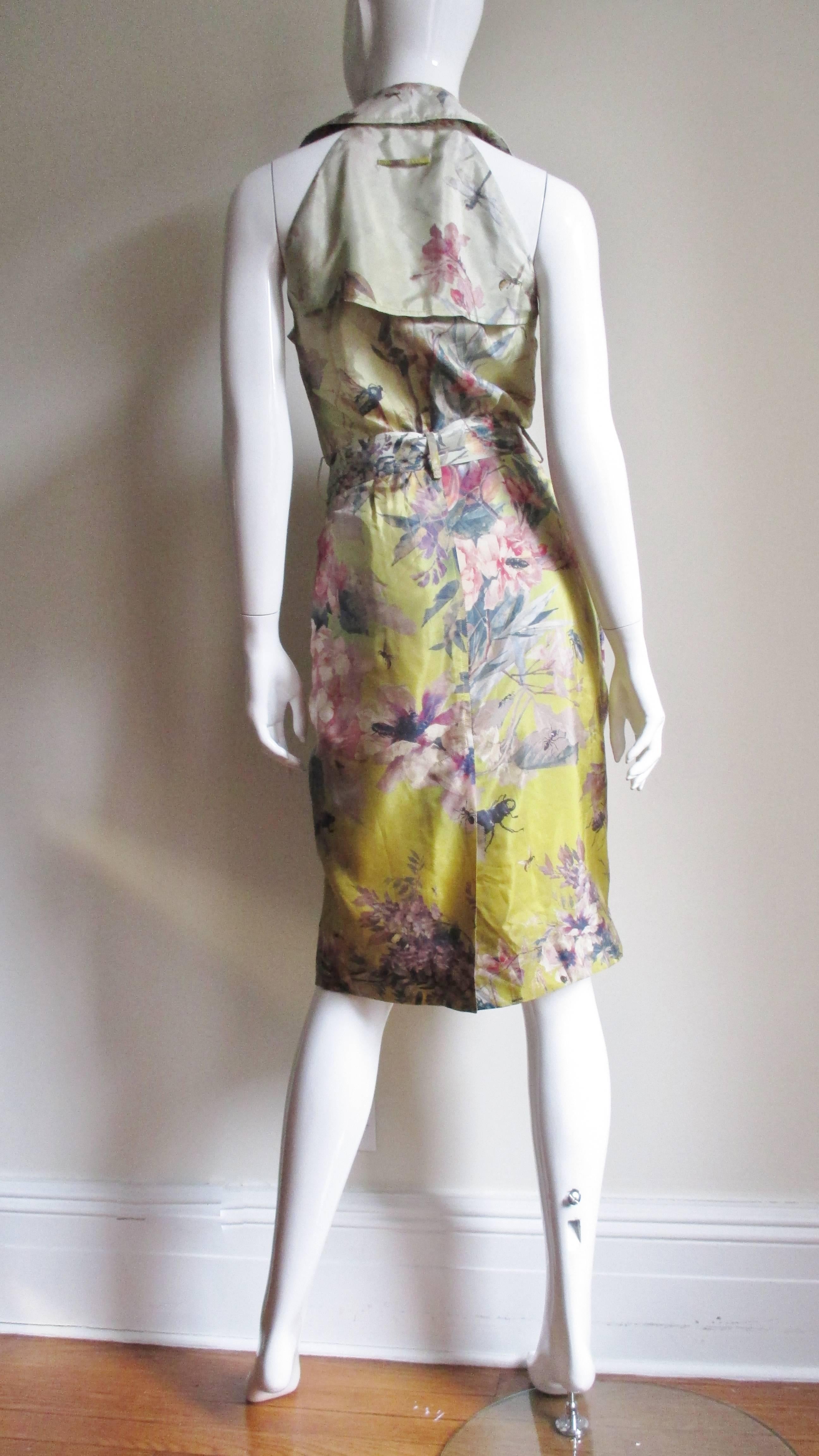 Jean Paul Gaultier Ombre Silk Flower Wrap Dress For Sale 5