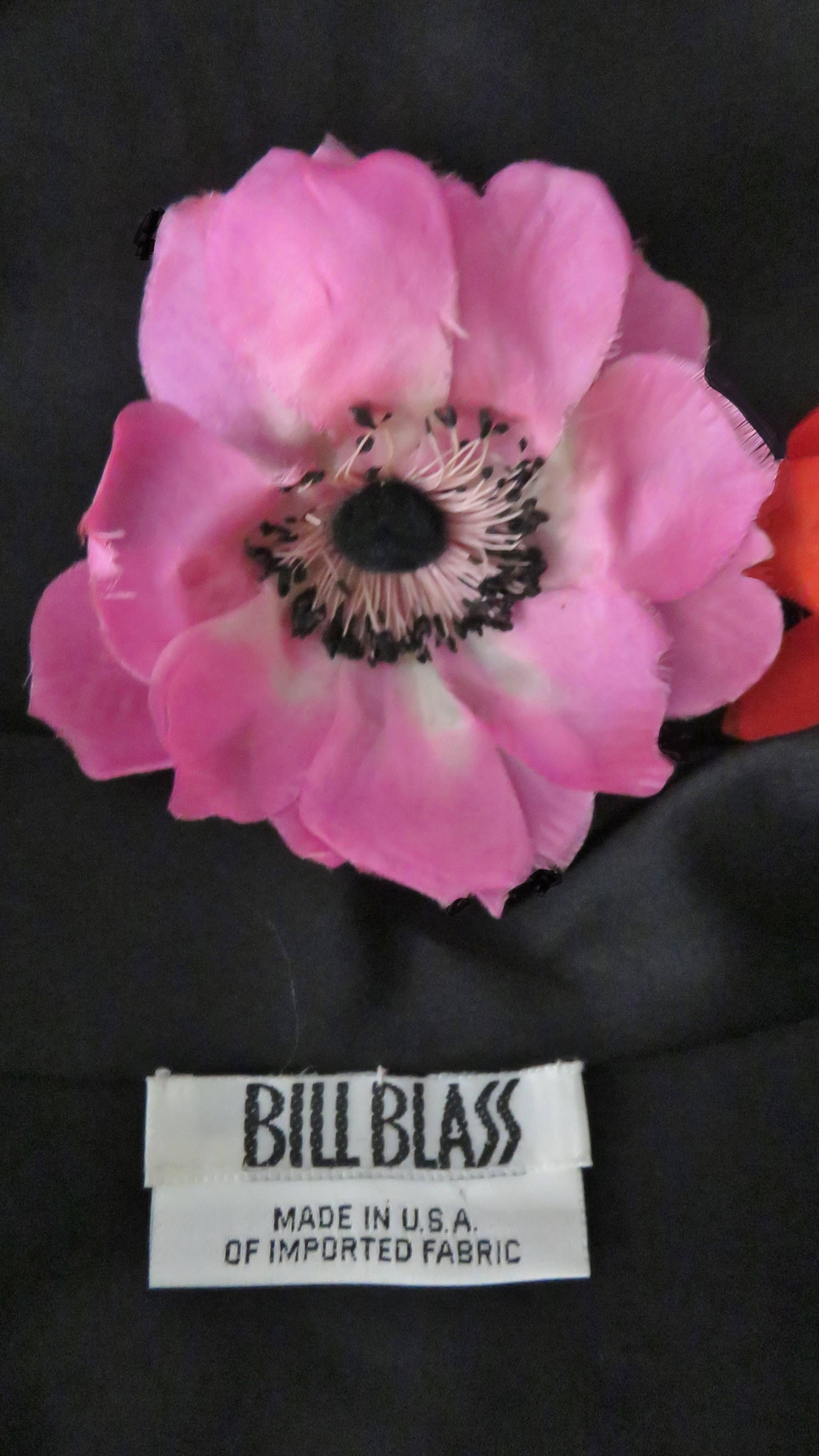  Bill Blass New 1970s Flower Applique Jacket 6