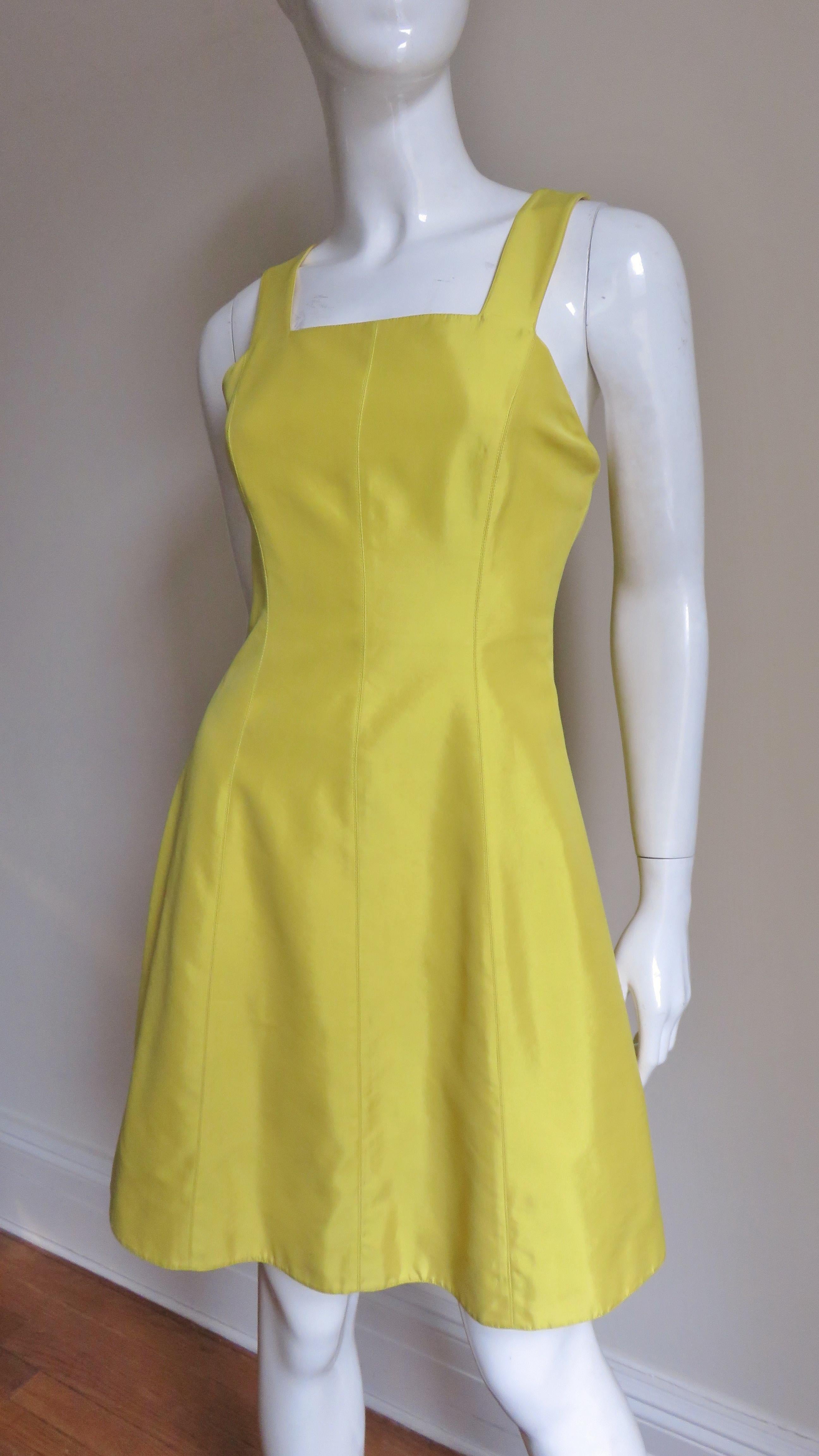 Claude Montana Silk Dress with Cut out Back  In Good Condition For Sale In Water Mill, NY