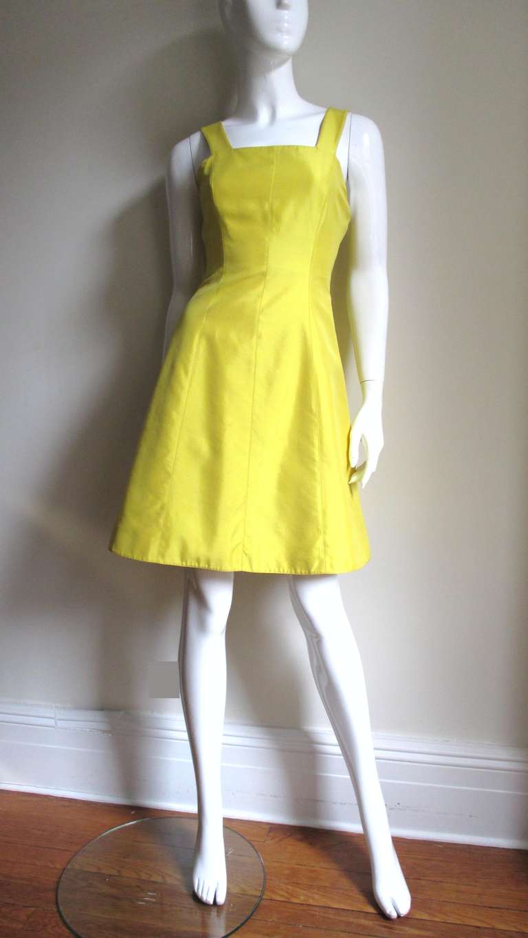 Women's Claude Montana Silk Dress with Cut out Back  For Sale