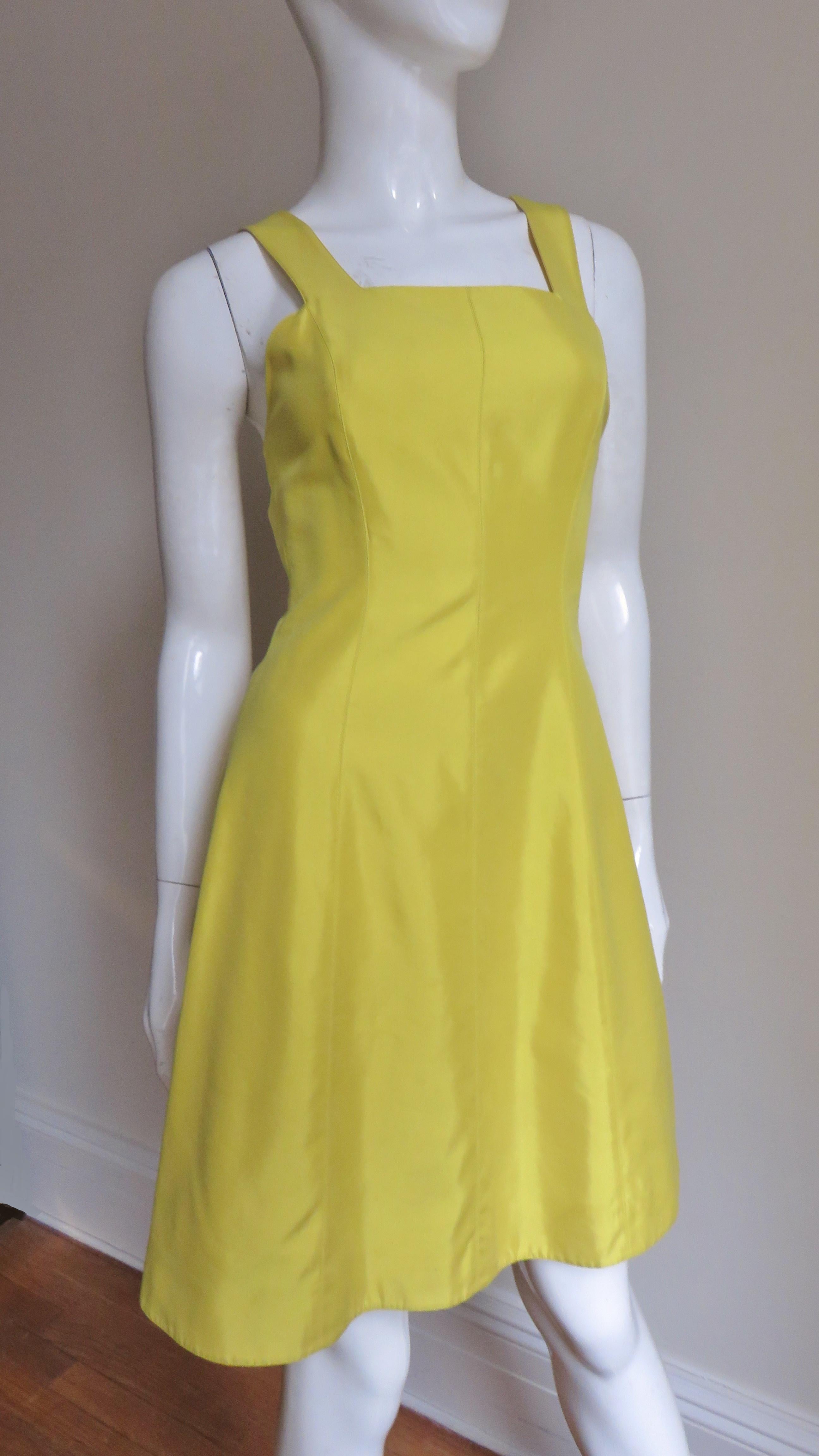 Claude Montana Silk Dress with Cut out Back  For Sale 1