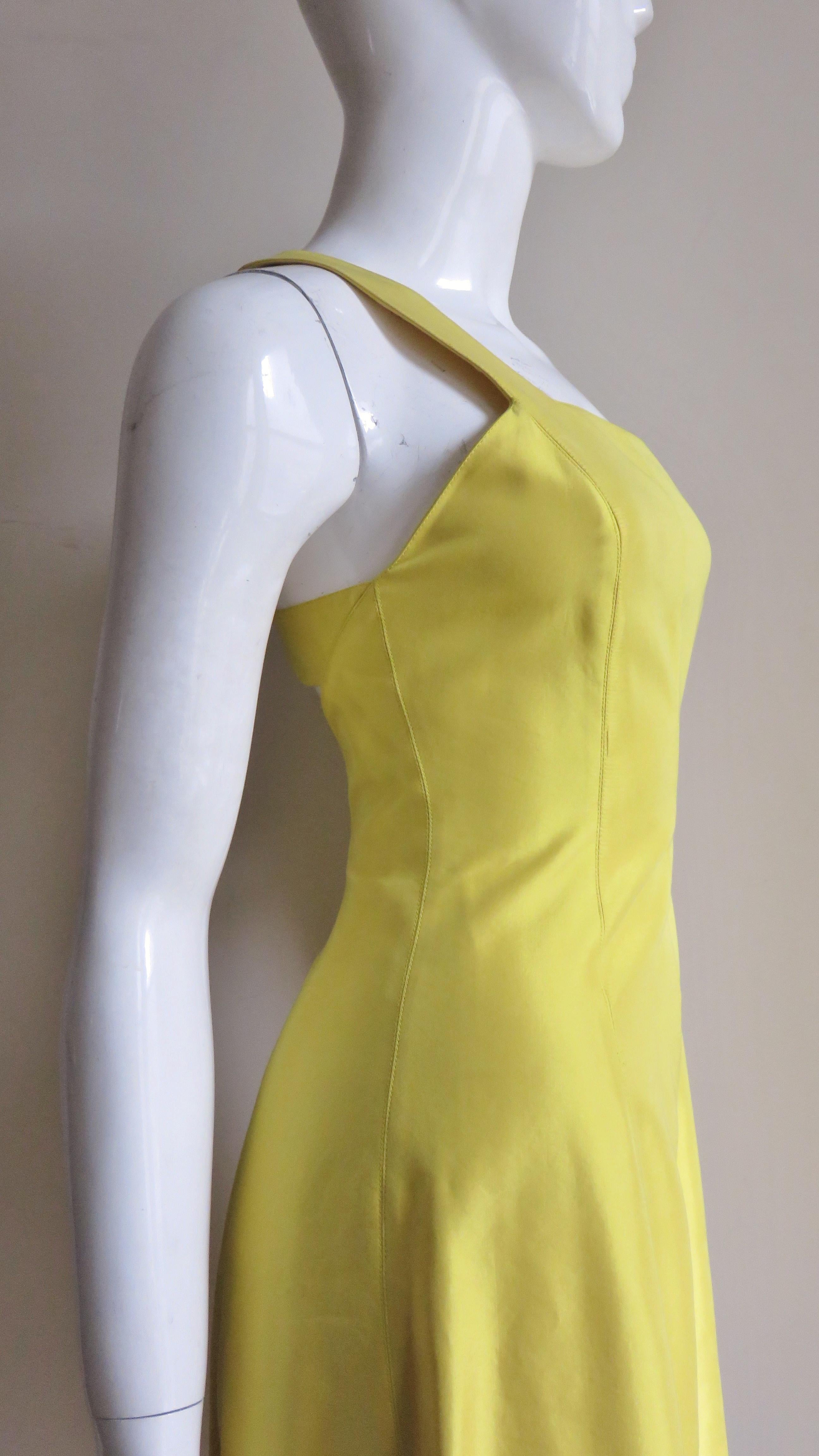 Claude Montana Silk Dress with Cut out Back  For Sale 2