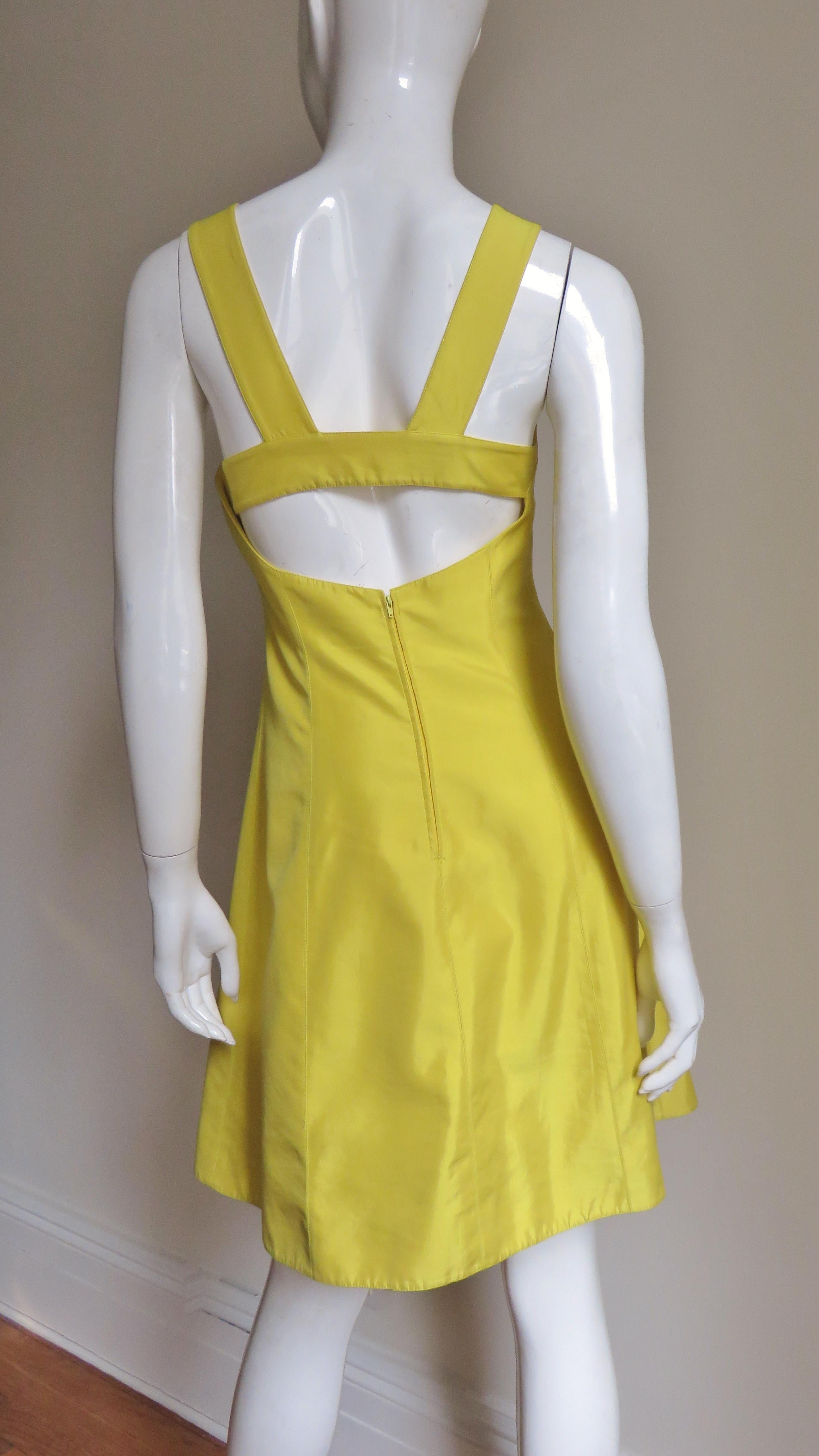 Claude Montana Silk Dress with Cut out Back  For Sale 3