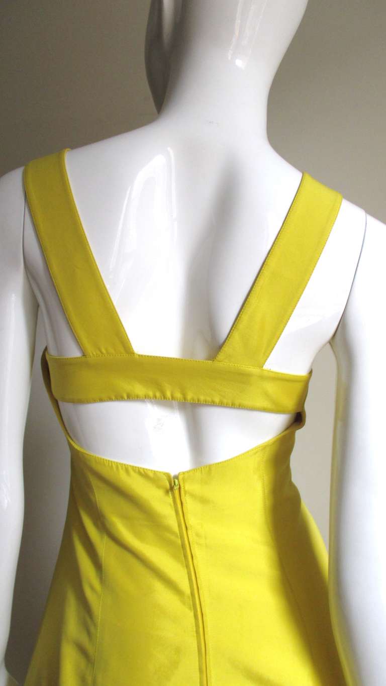 Claude Montana Silk Dress with Cut out Back  For Sale 5