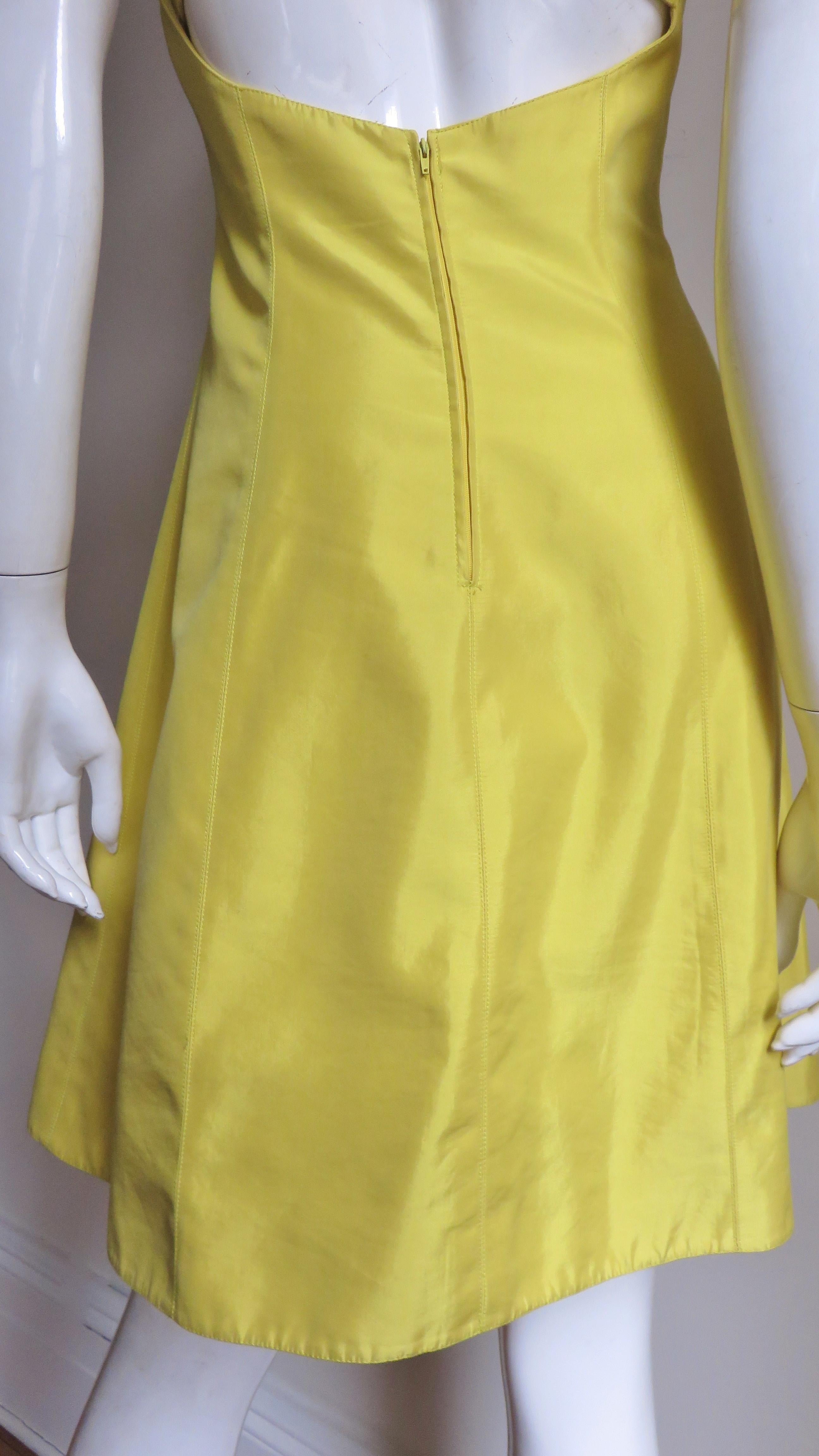 Claude Montana Silk Dress with Cut out Back  For Sale 6