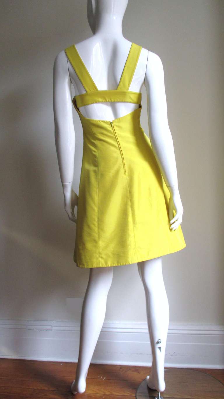 Claude Montana Silk Dress with Cut out Back  For Sale 7