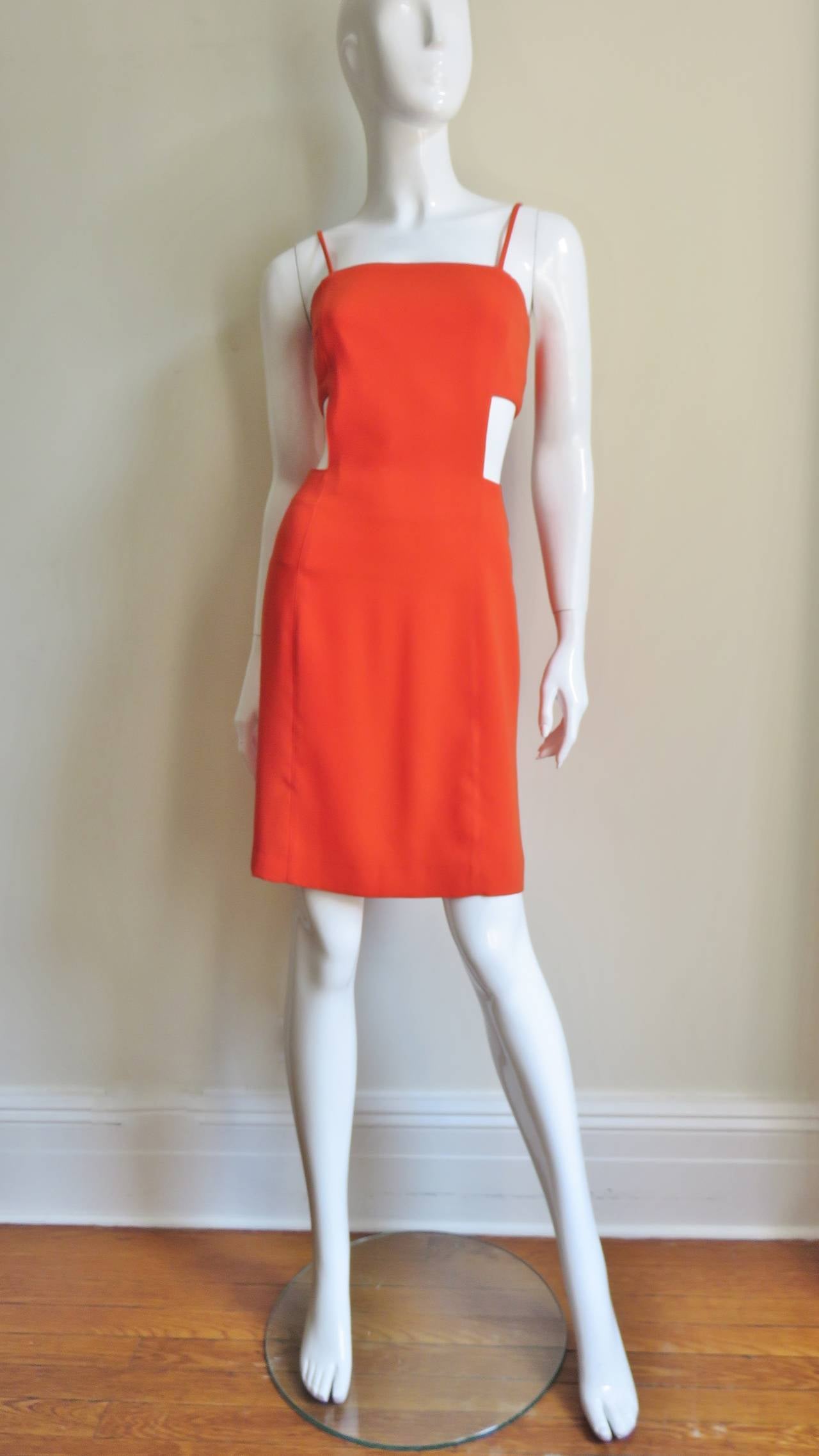 Thierry Mugler Dress with Cut out Waist In Good Condition For Sale In Water Mill, NY